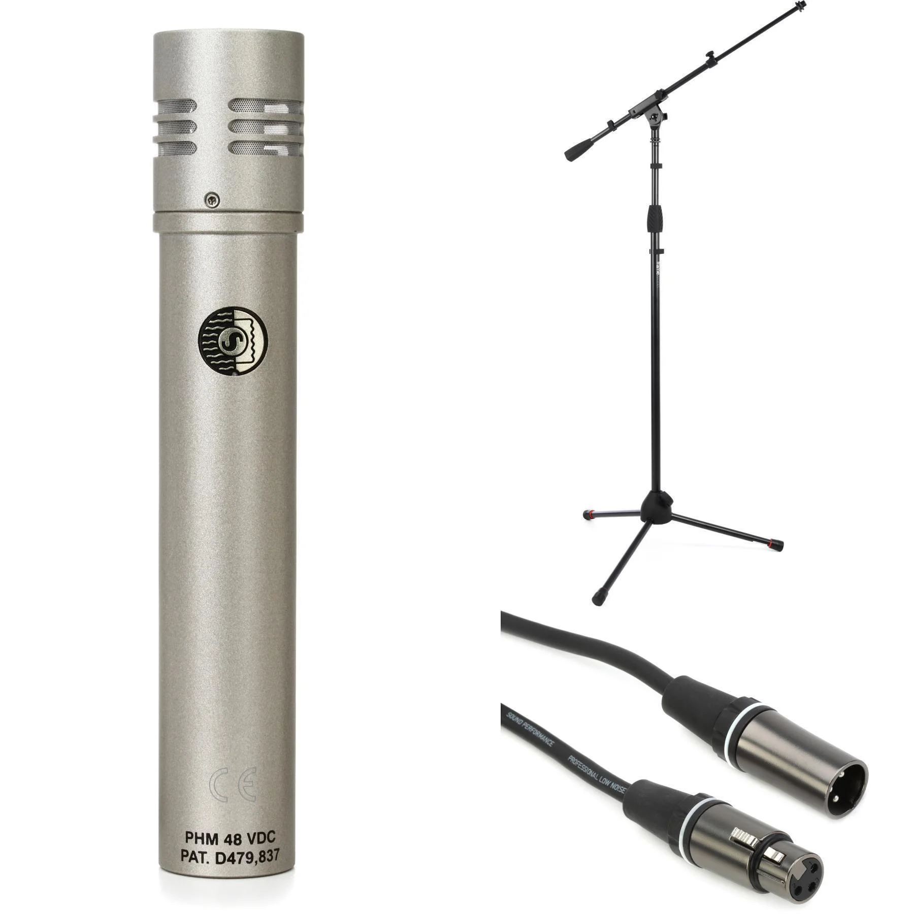 Shure KSM137 小振膜电容麦克风套装，含支架和线缆
