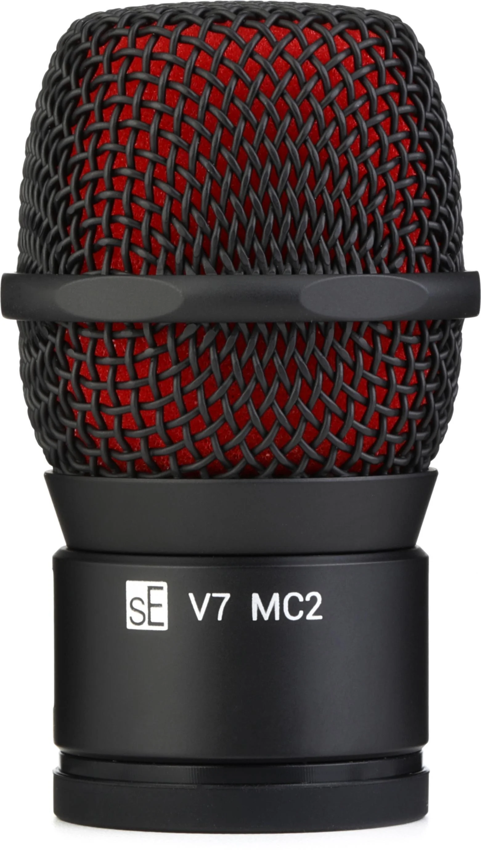 黑色 sE Electronics V7 MC2 麦克风头，适用于 Sennheiser 无线系统