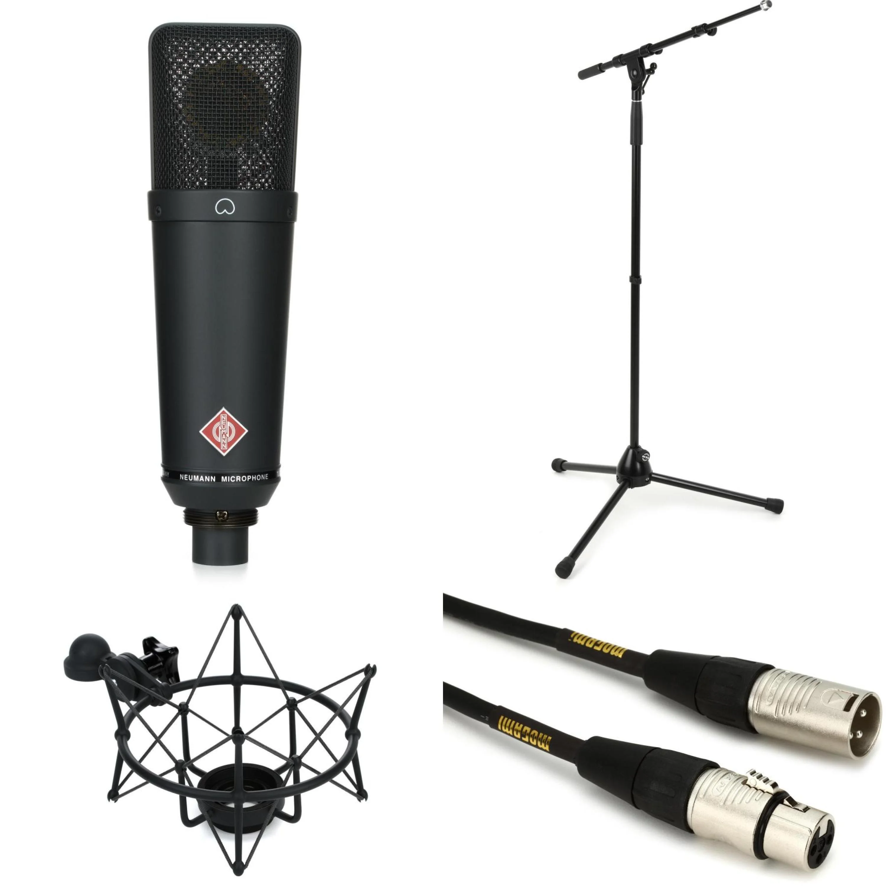 Neumann TLM 193 大振膜电容麦克风，含支架和线缆