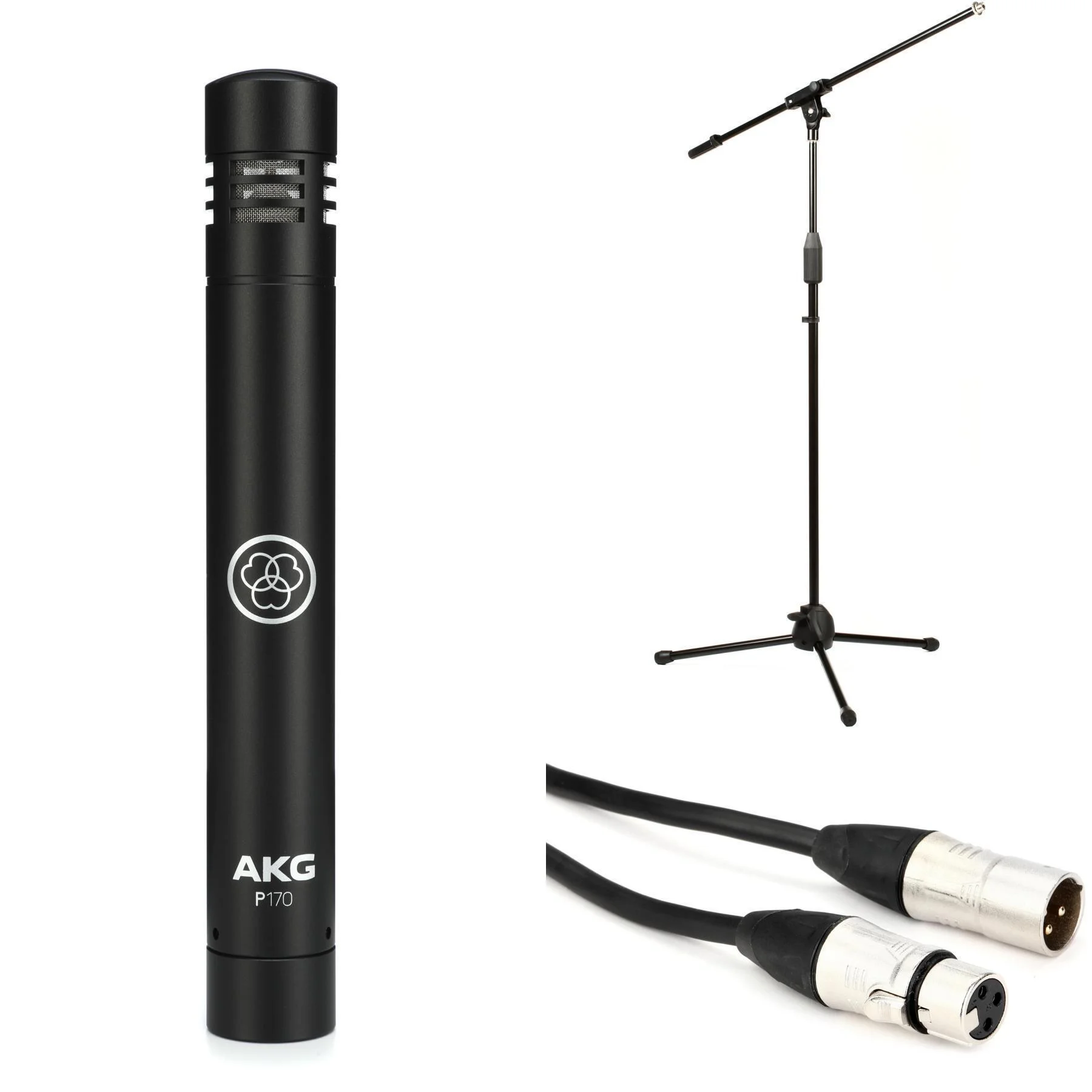 AKG P170 小振膜电容麦克风套装，含支架和线缆
