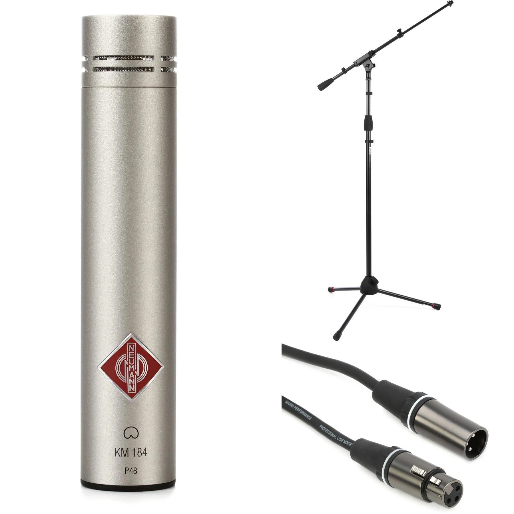 Neumann KM 184 心形小振膜电容麦克风套装 - 镍色