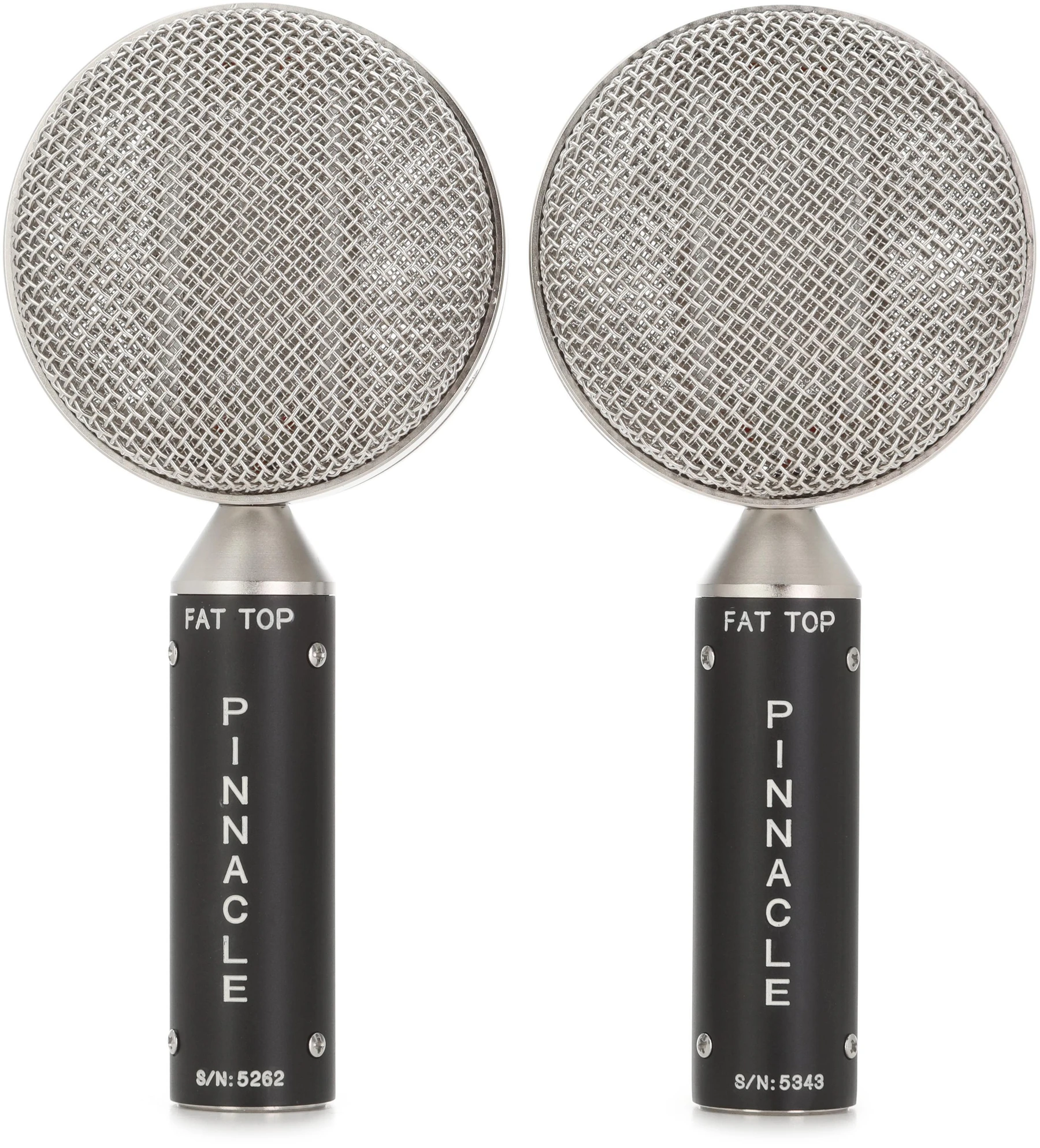 Pinnacle Microphones Fat Top 铝带麦克风立体声一对 - 黑色