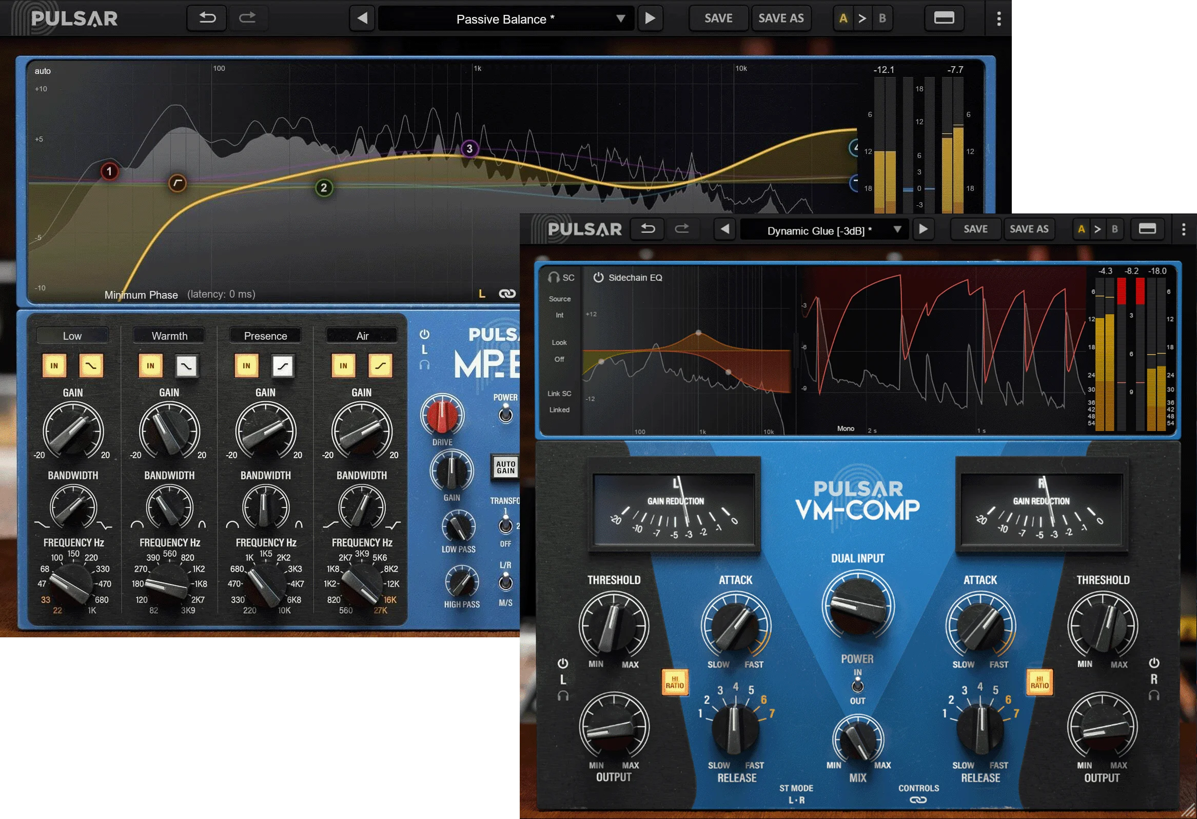 Pulsar Audio MP-EQ 和 VM-COMP 被动均衡器与压缩器插件套装