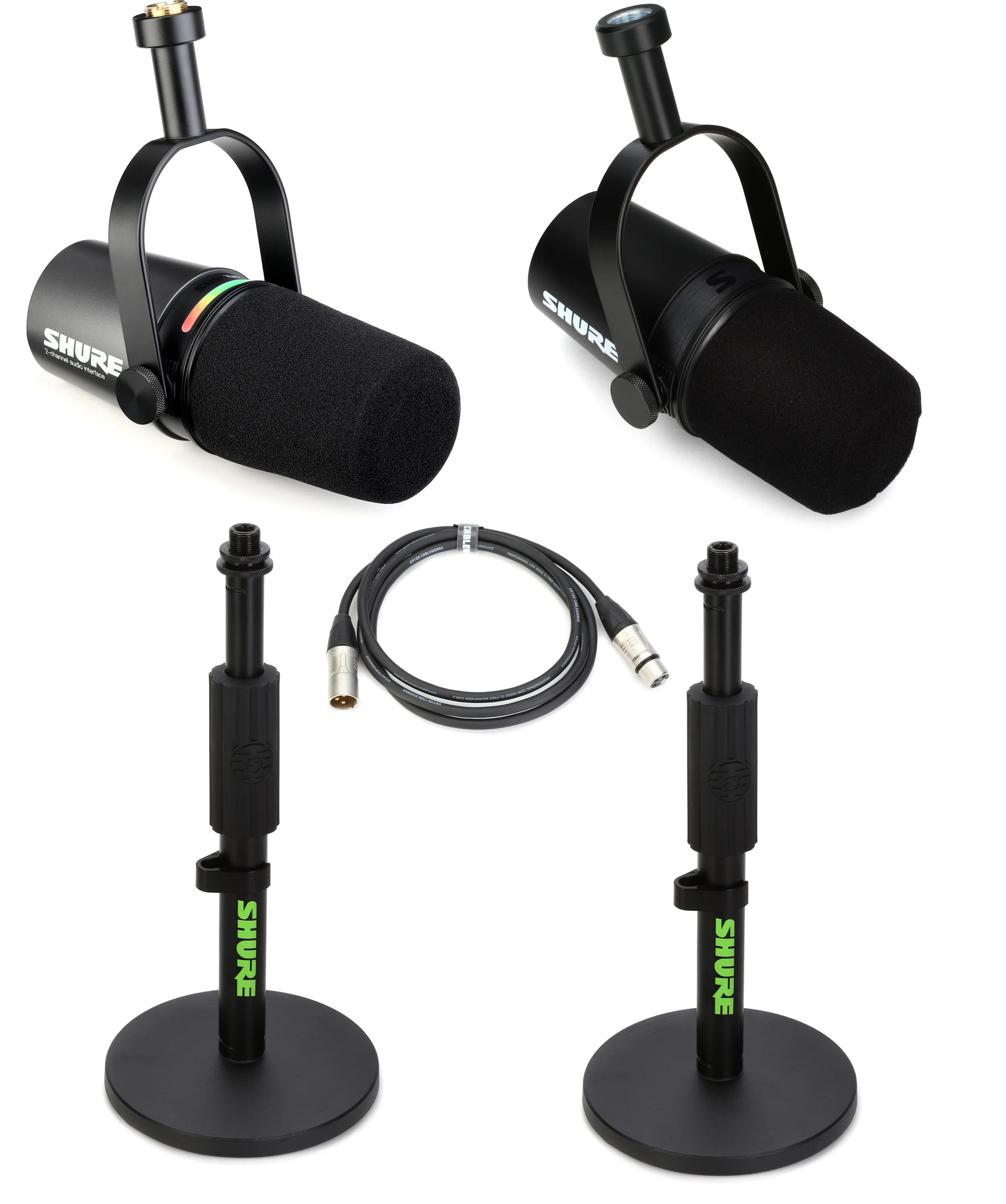 Shure MV7i 和 MV7X 播客套装