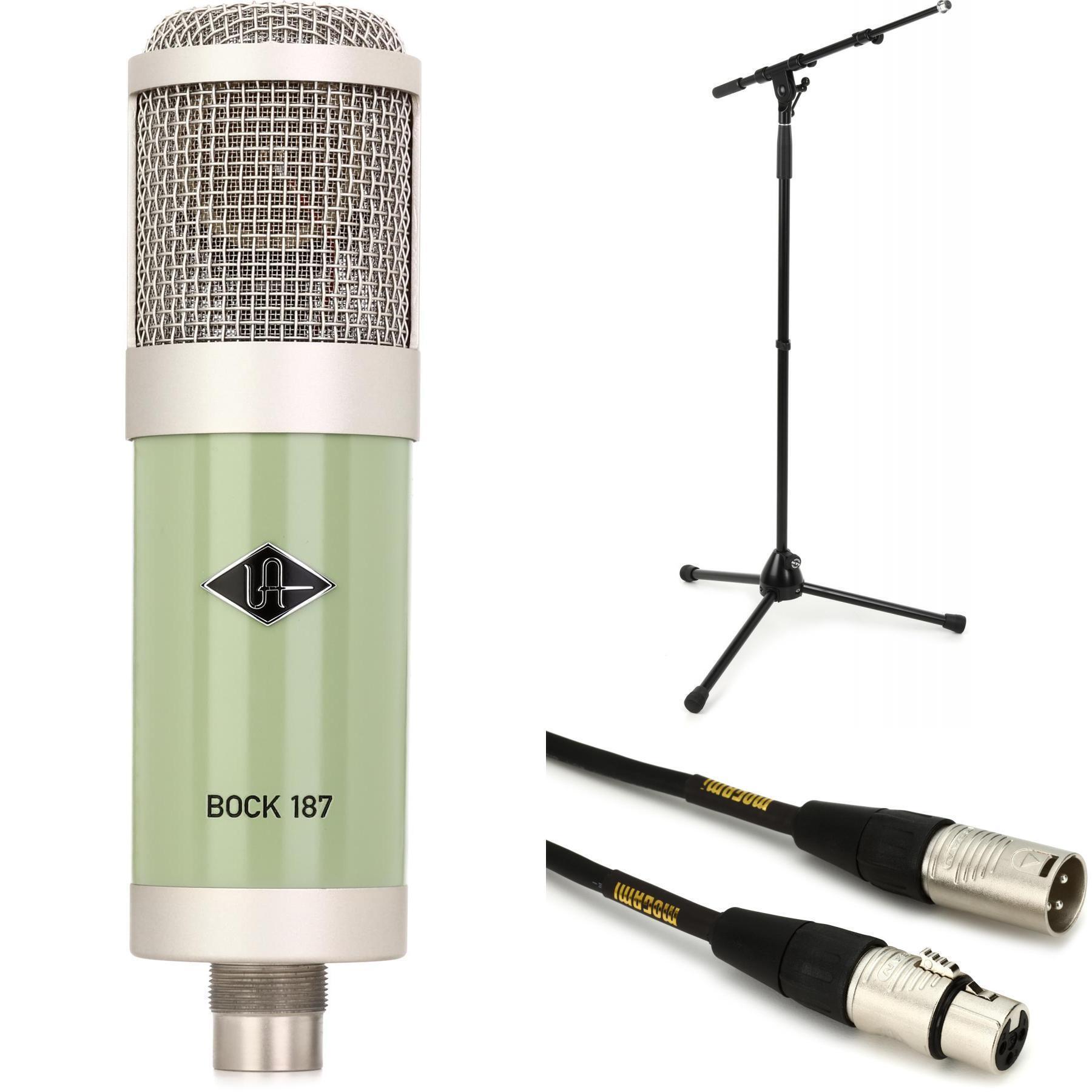 Universal Audio Bock 187 大振膜电容麦克风套装，含支架和线缆