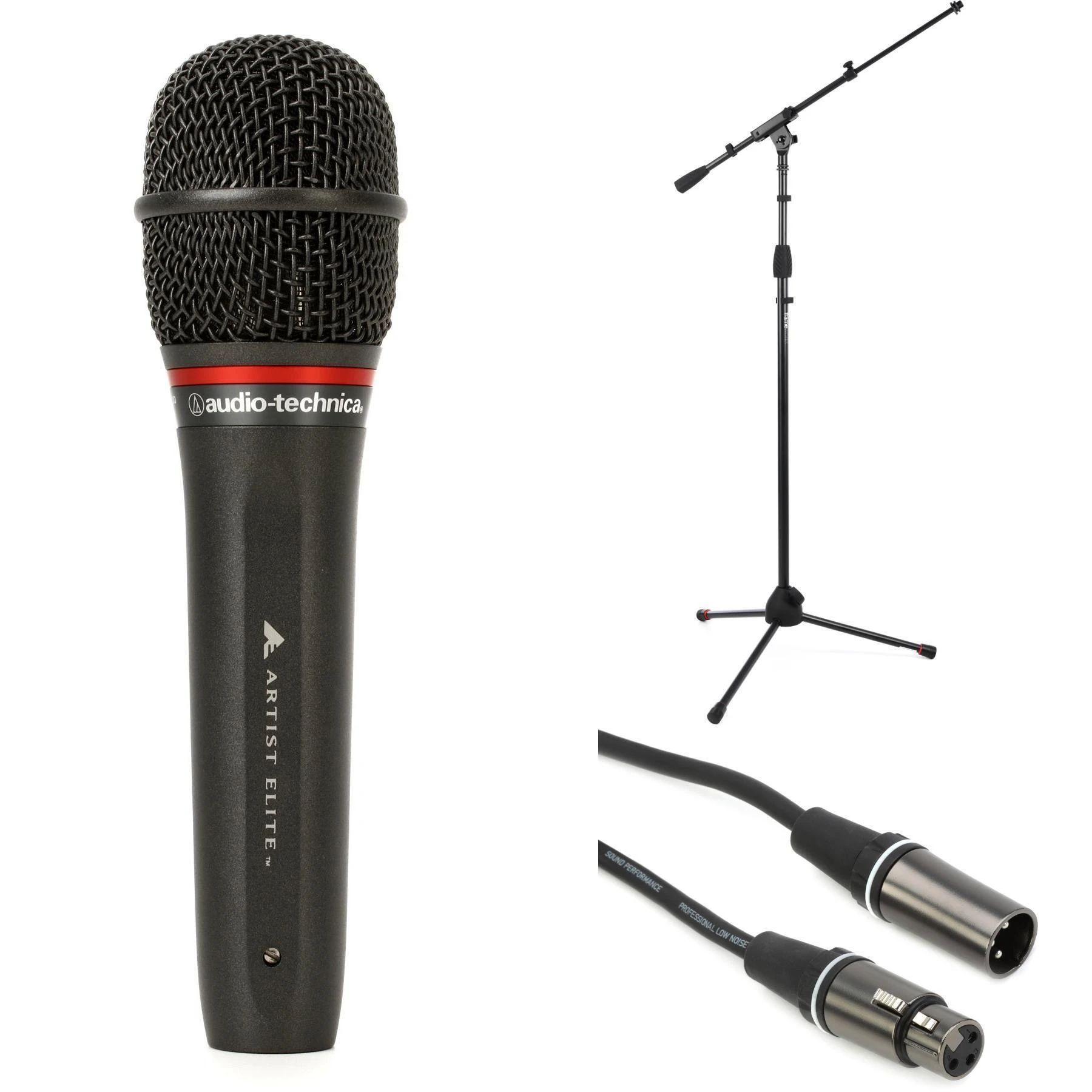 Audio-Technica AE6100 超心形动圈人声麦克风，含支架和线缆