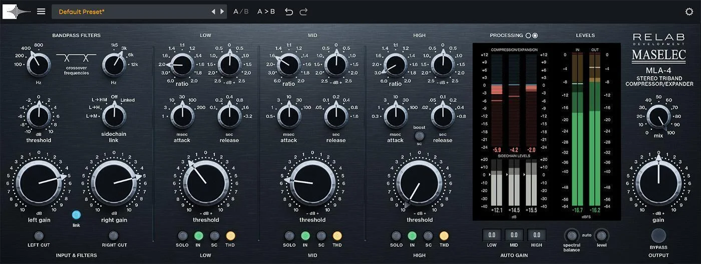 Relab Development Maselec MLA-4 三频段压缩器/扩展器插件