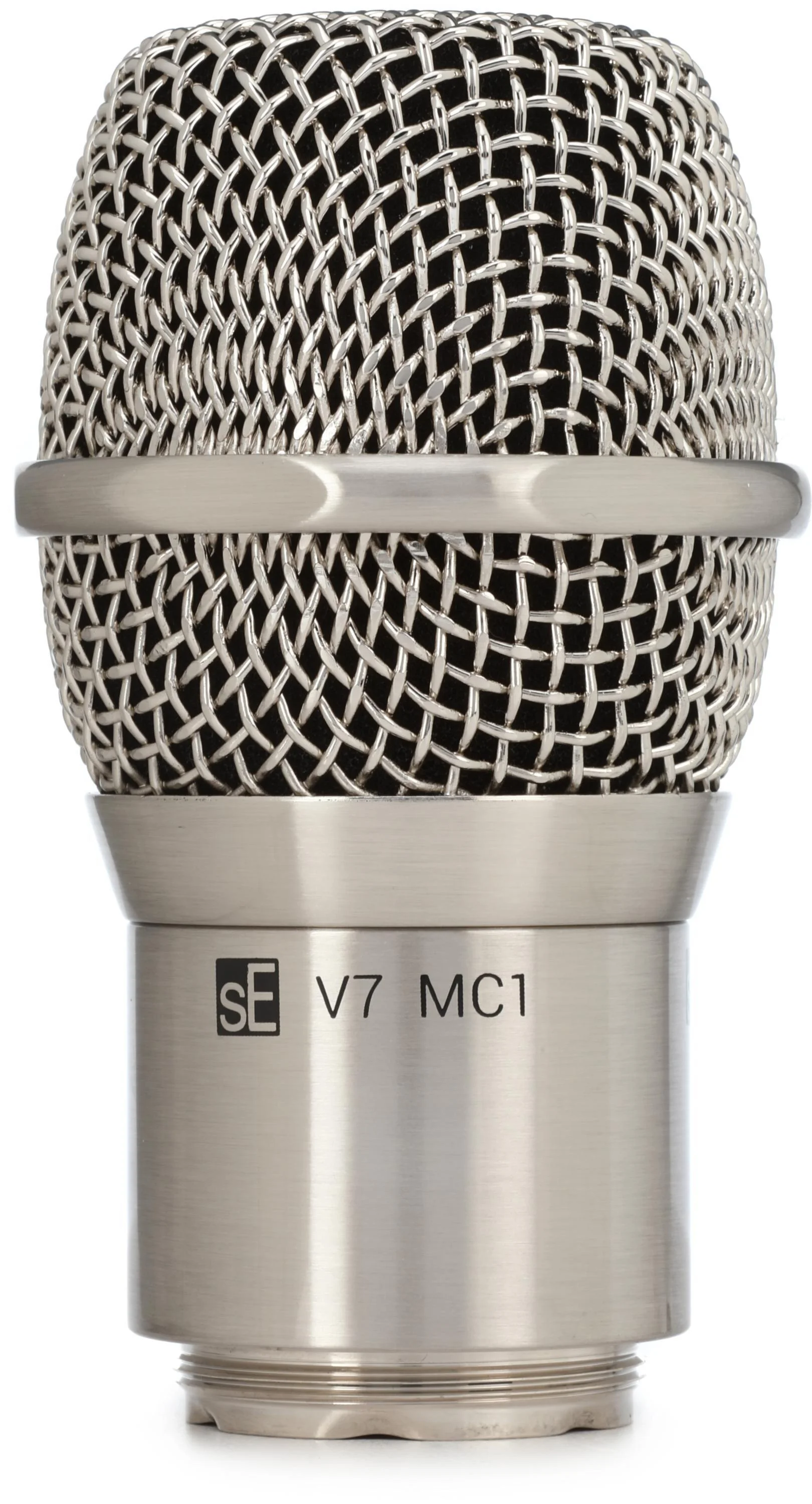 sE Electronics V7 MC1 麦克风头，适用于舒尔无线系统 - 拉丝镍色