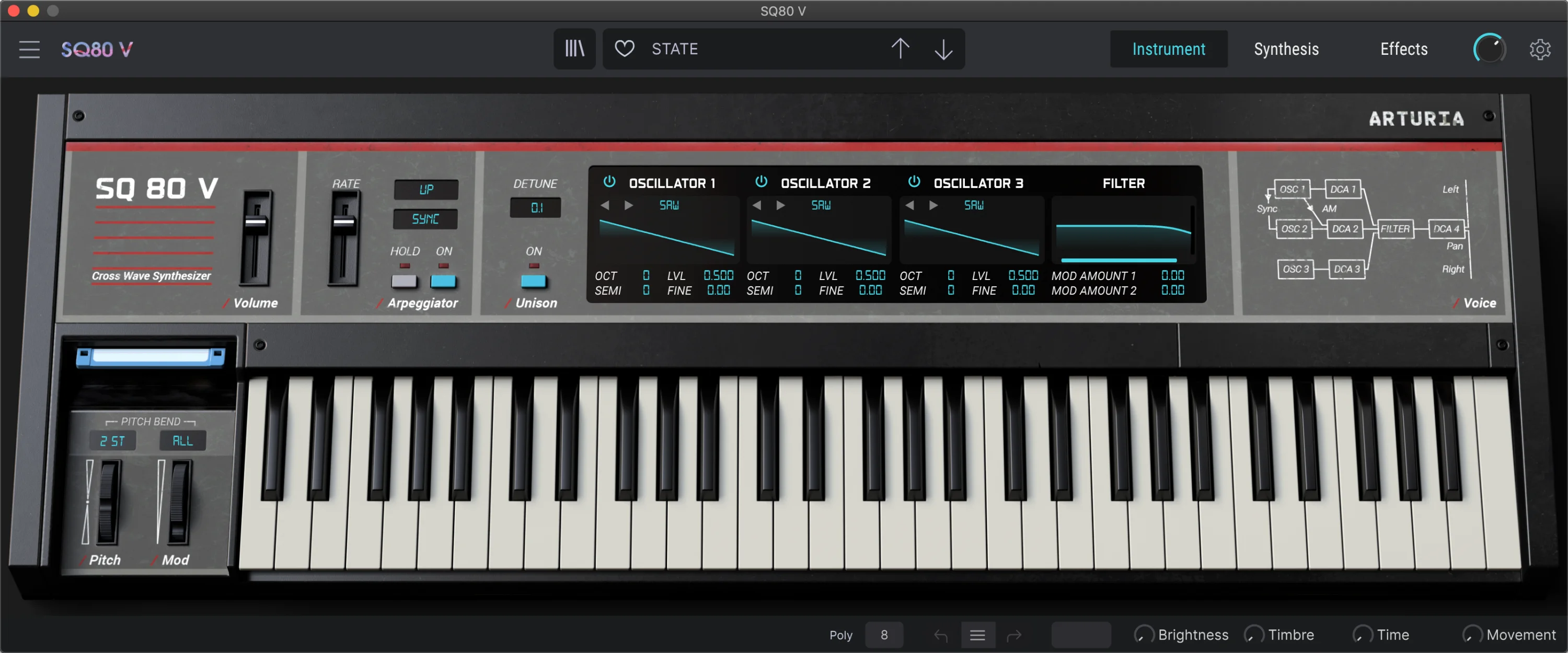 Arturia SQ-80 V 数字波形生成合成器软件音源