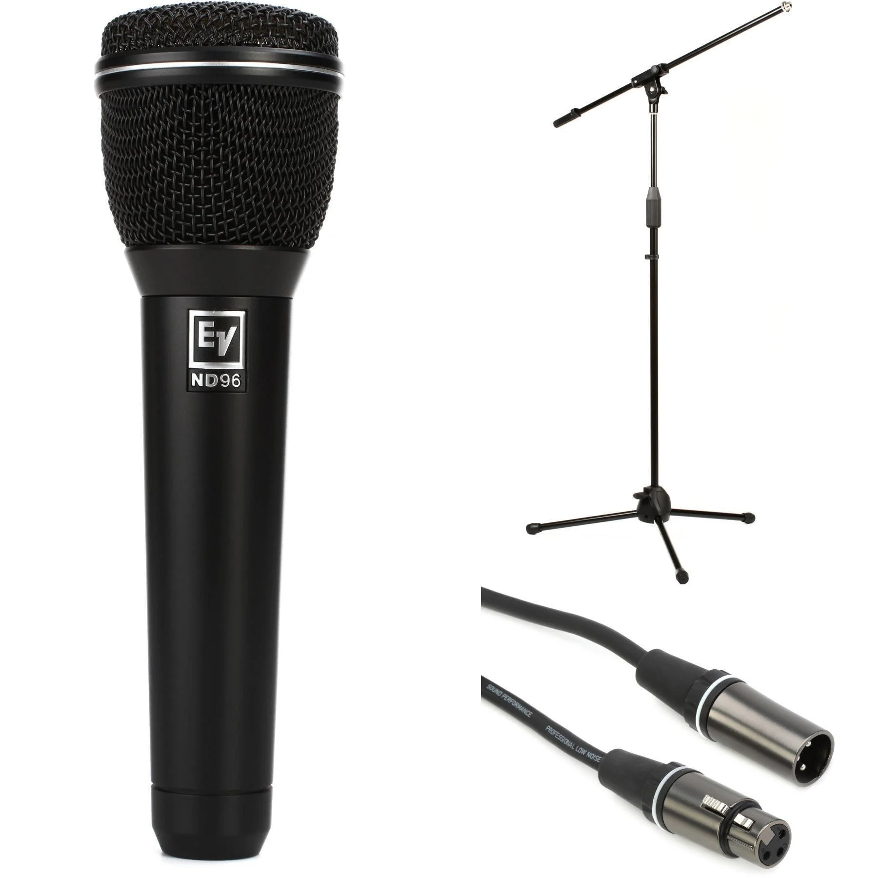 Electro-Voice ND96 超心形动圈麦克风套装，含支架和线缆