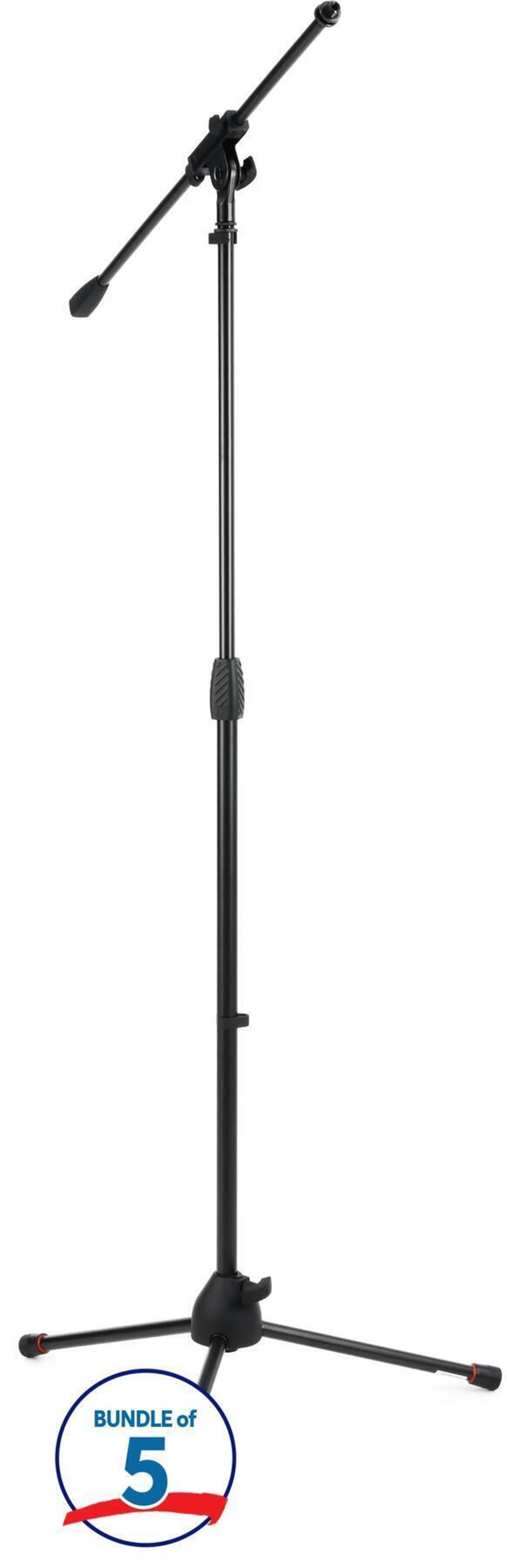 Gator Frameworks GFW-MIC-2010 标准三脚麦克风支架，带单节吊臂（5支装）