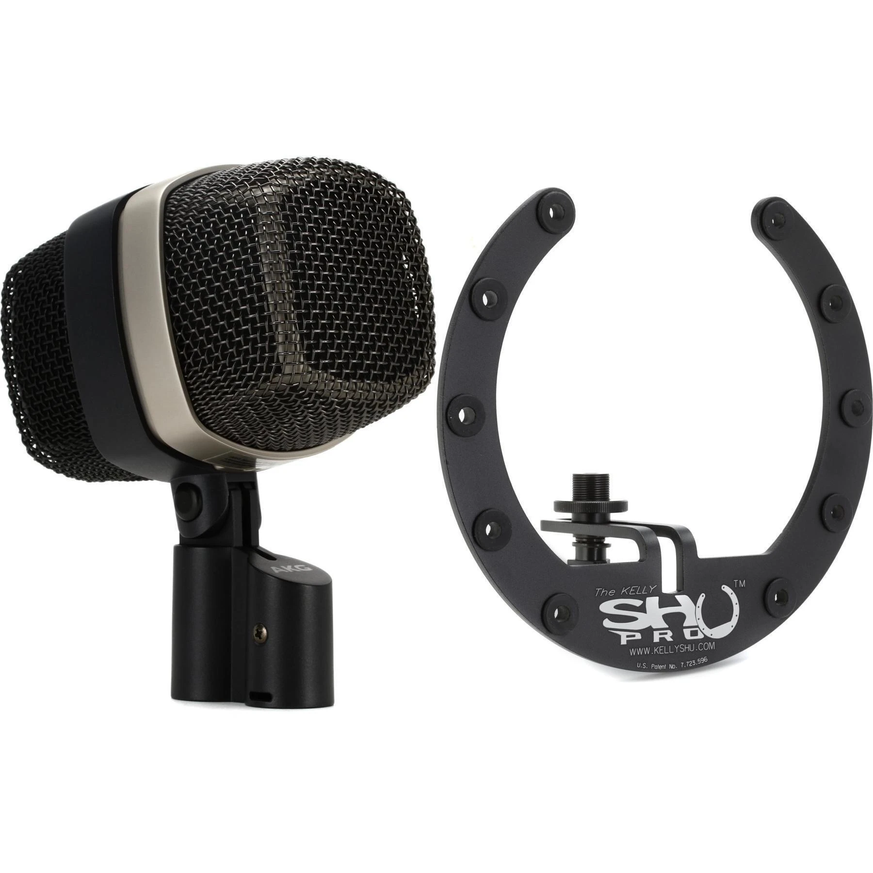AKG D12 VR 动态底鼓麦克风，带 Kelly SHU 减震架