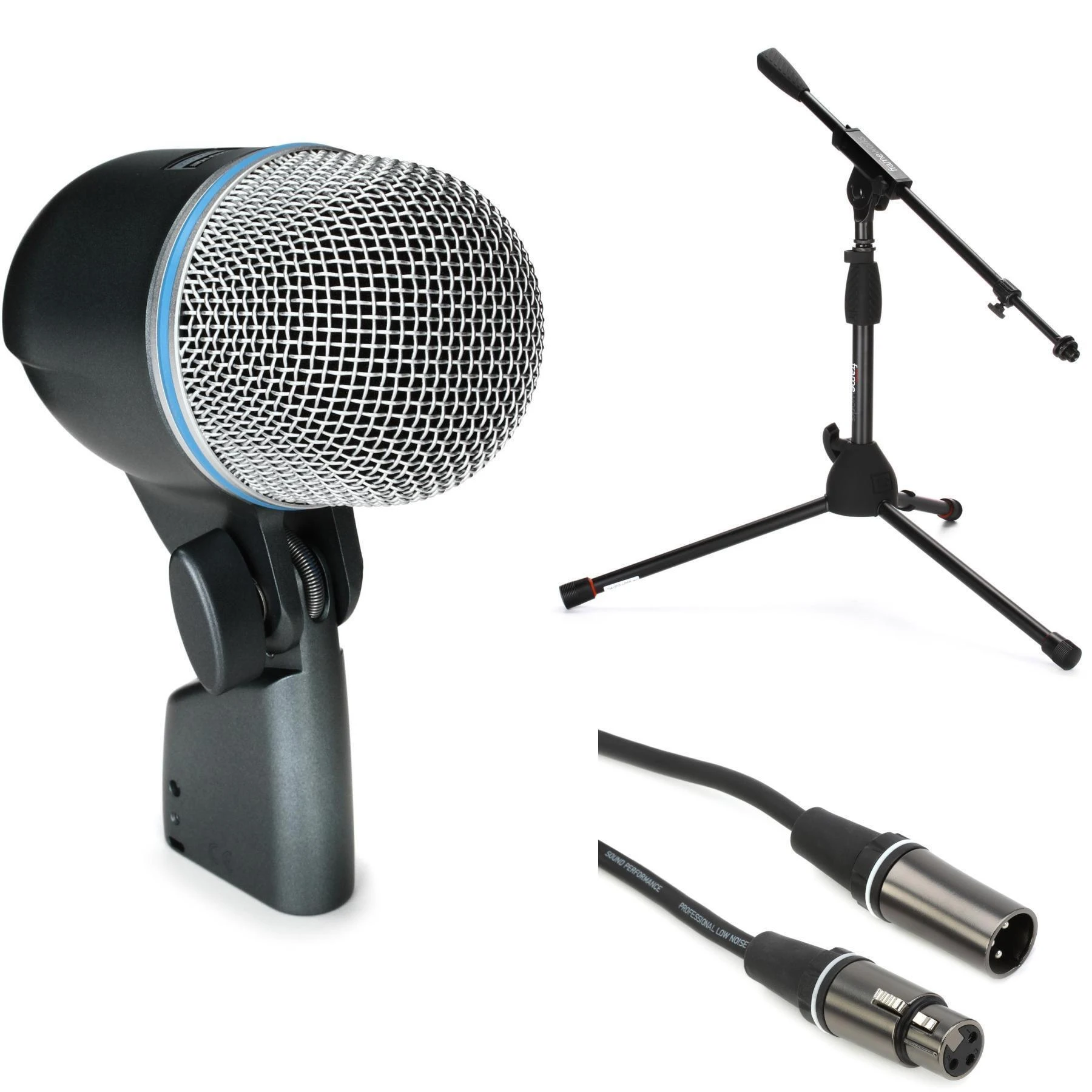 Shure Beta 52A 低音鼓麦克风套装，含支架和线缆