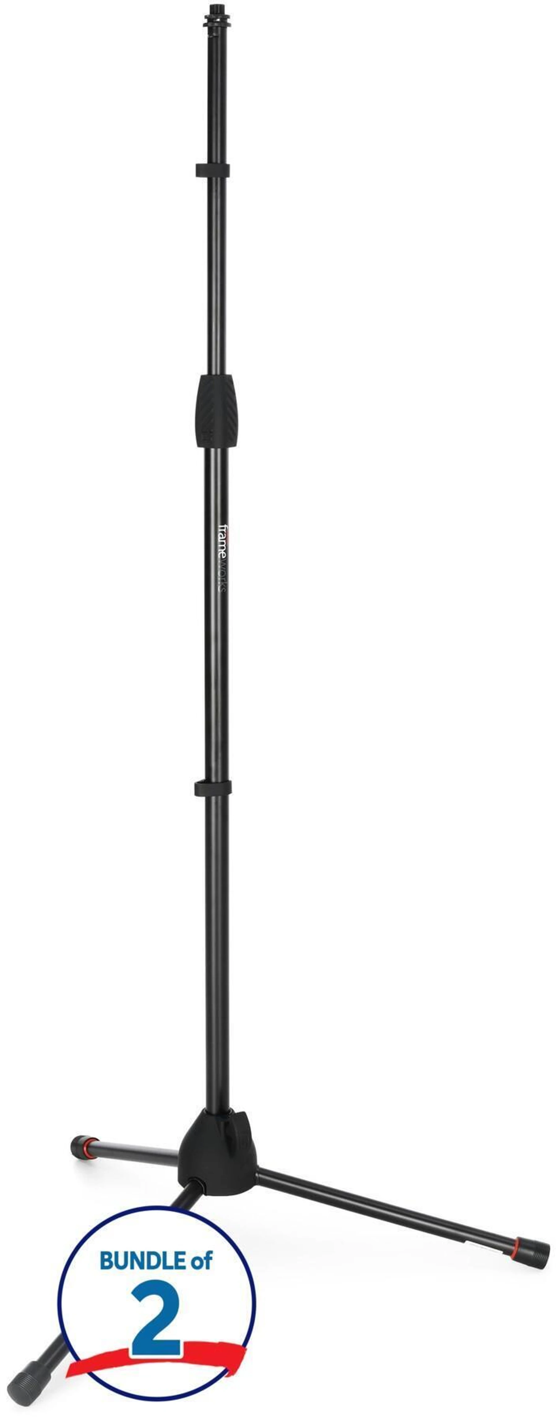Gator Frameworks GFW-MIC-2000 标准三脚麦克风支架（2支装）