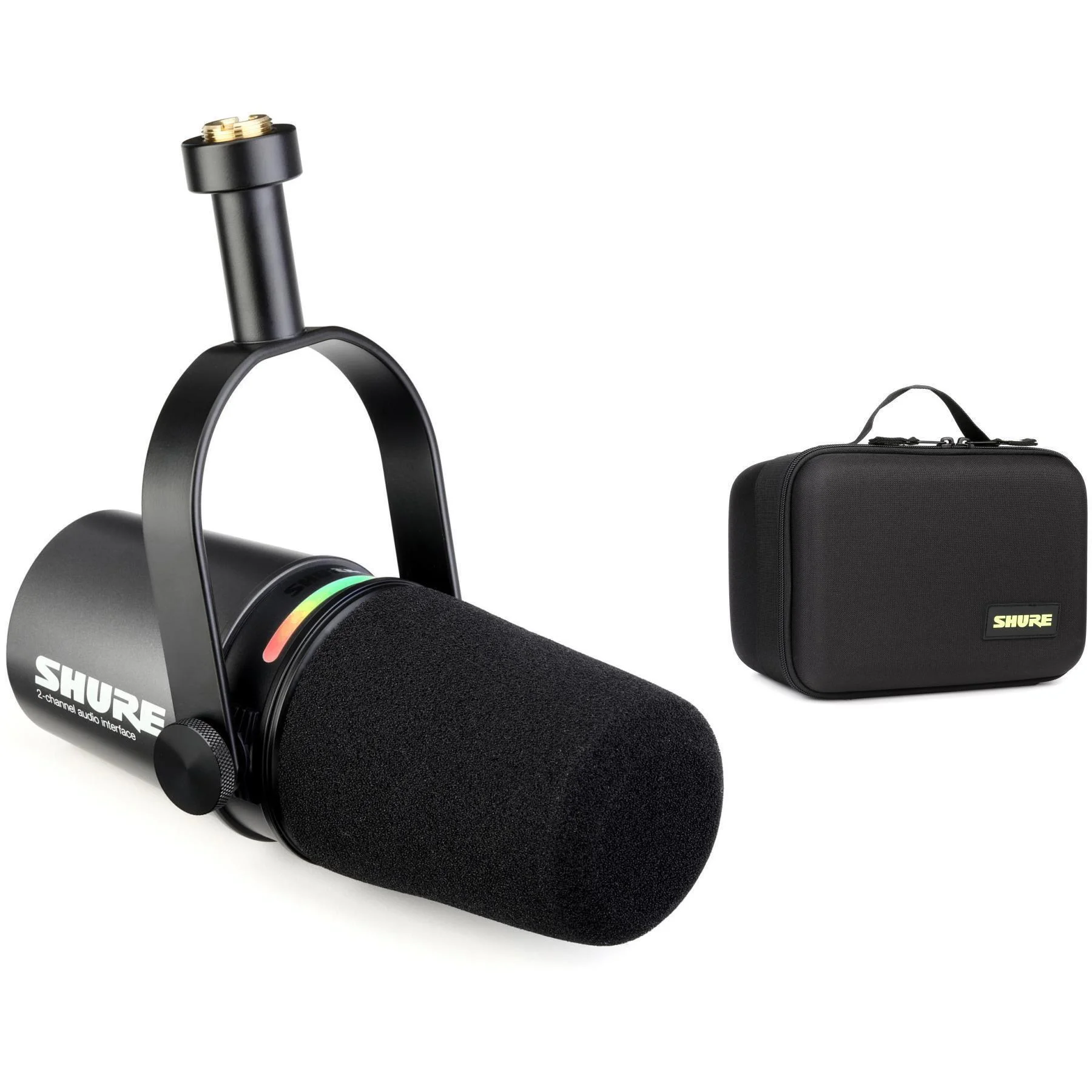 Shure MV7i 智能麦克风和接口，含便携包
