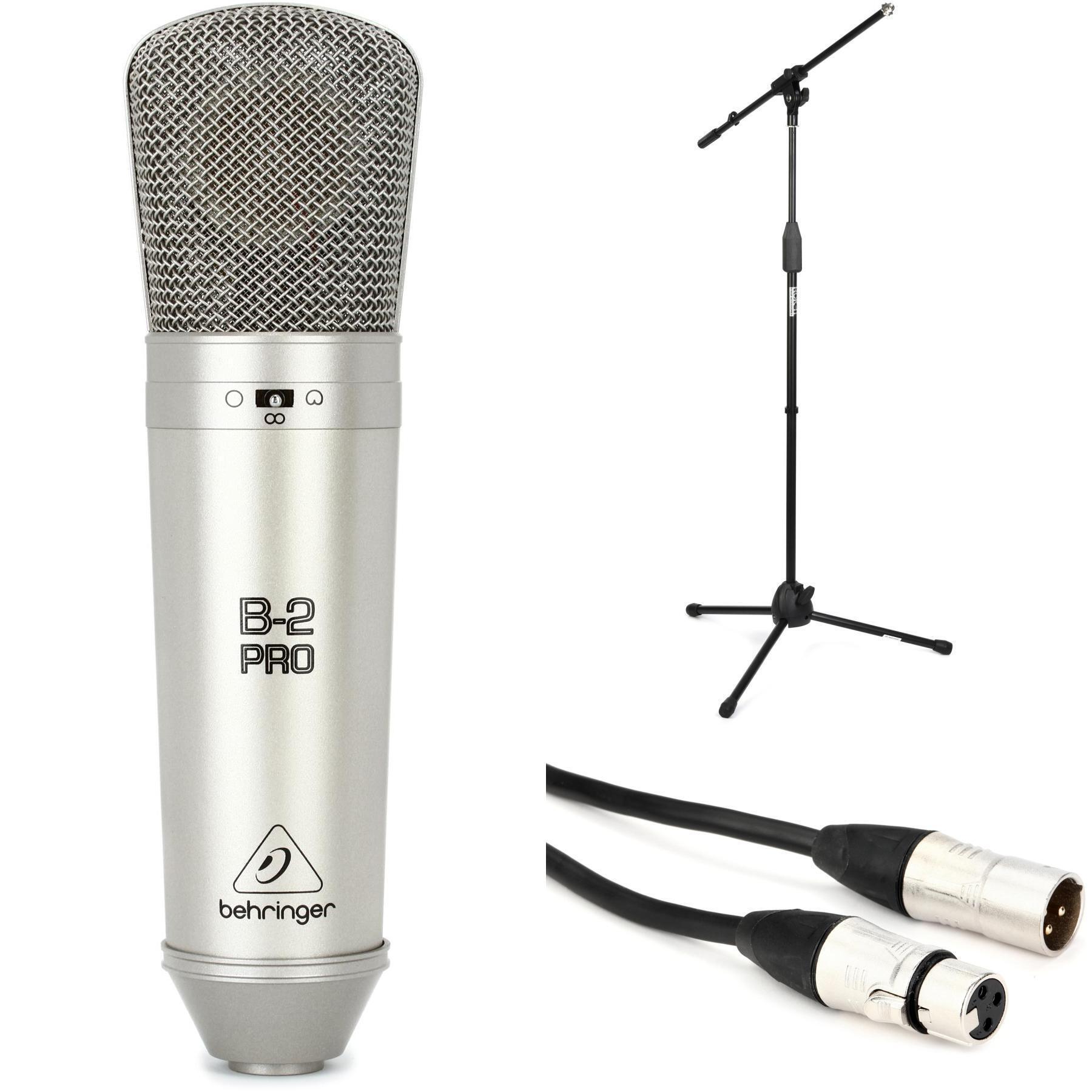 Behringer B-2 Pro 双振膜电容麦克风，含支架和线缆