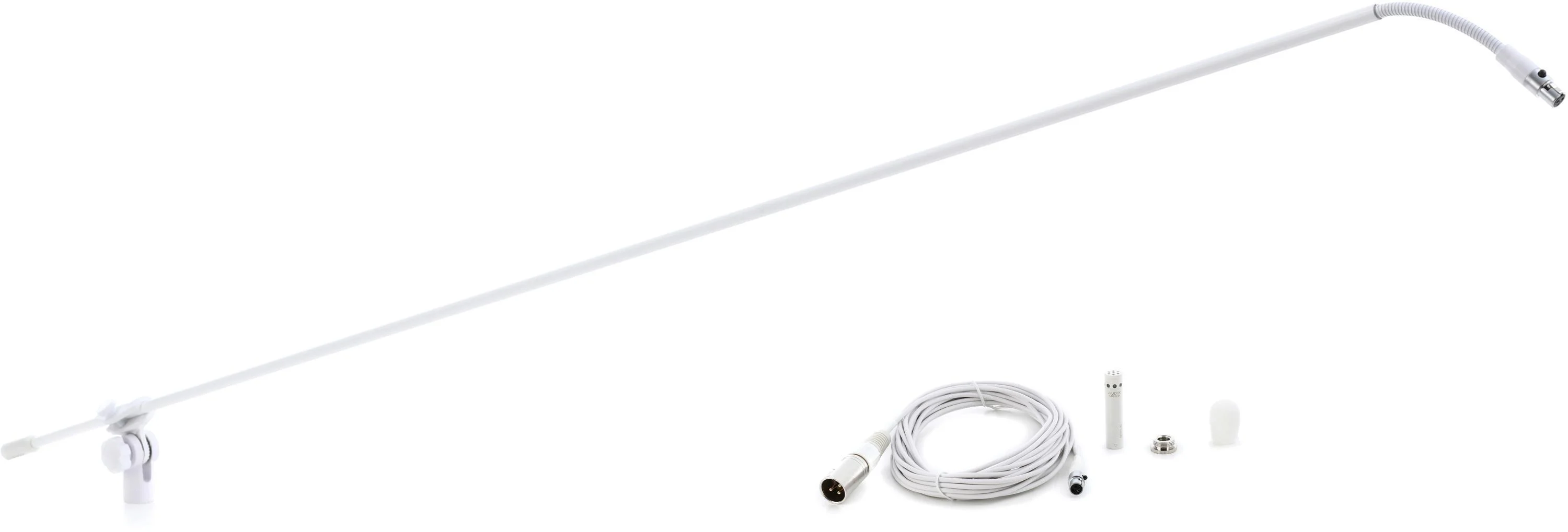 Audix MicroBoom MB5050W 50 英寸心形迷你电容吊杆麦克风系统 - 白色