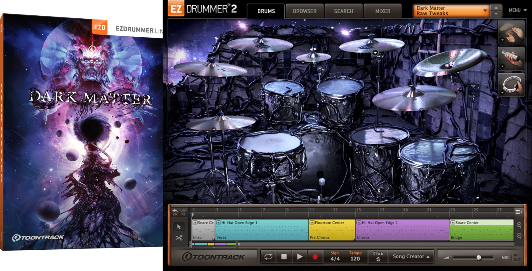 Toontrack Dark Matter EZX 音色扩展