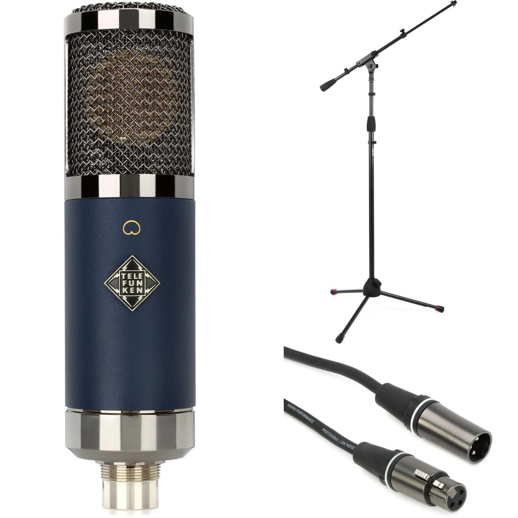 Telefunken TF11 大振膜 FET 电容麦克风，带支架和线缆
