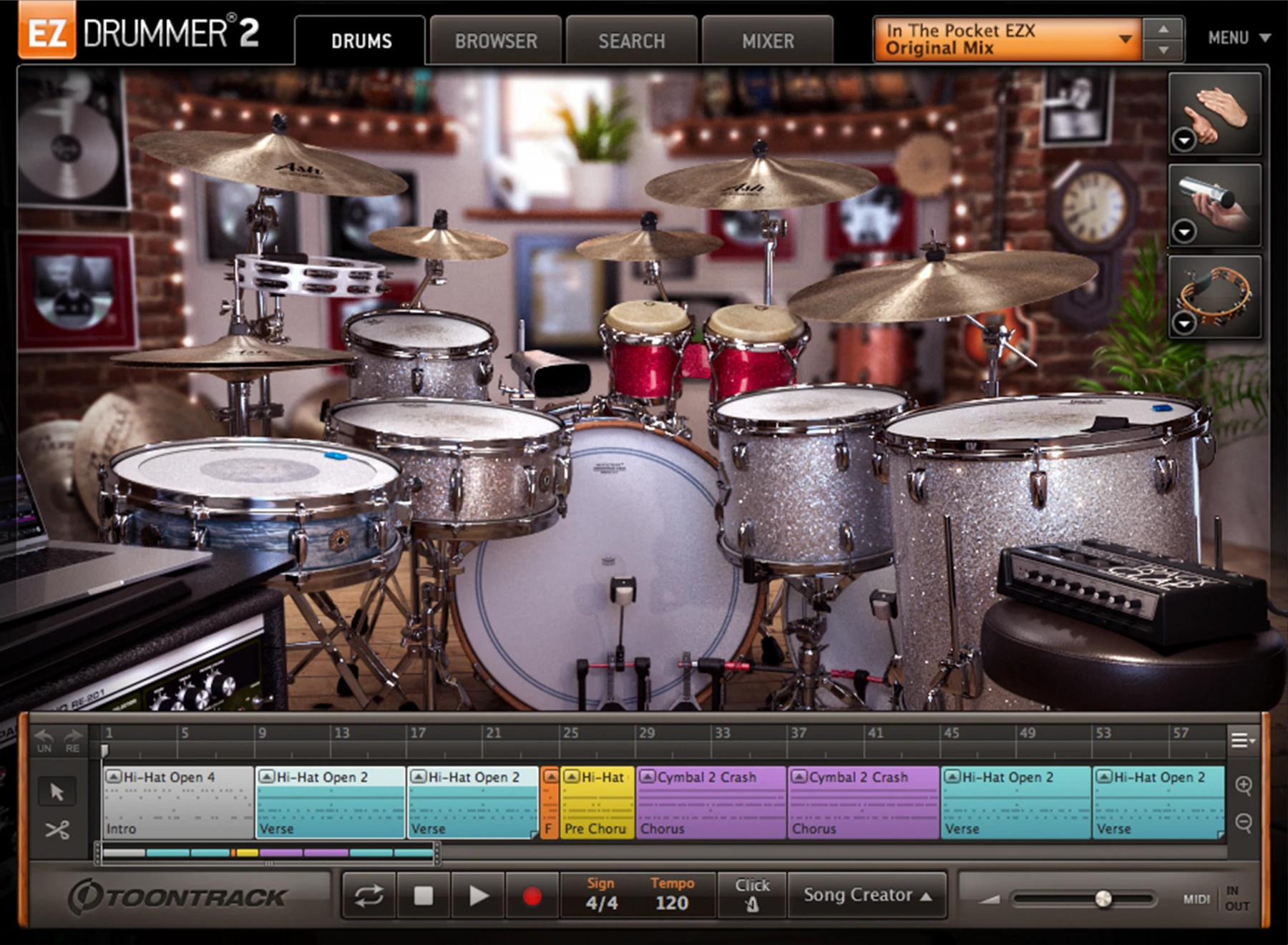 Toontrack In The Pocket EZX 音色扩展