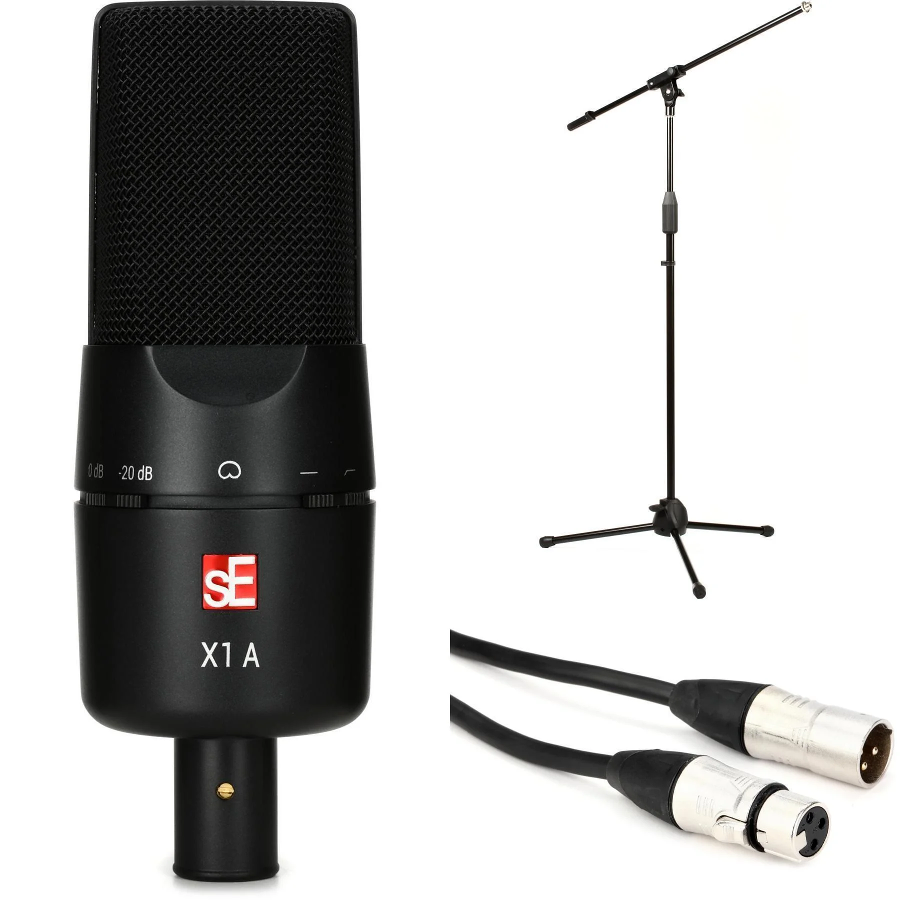 sE Electronics X1 A 大振膜电容麦克风套装，带支架和线缆