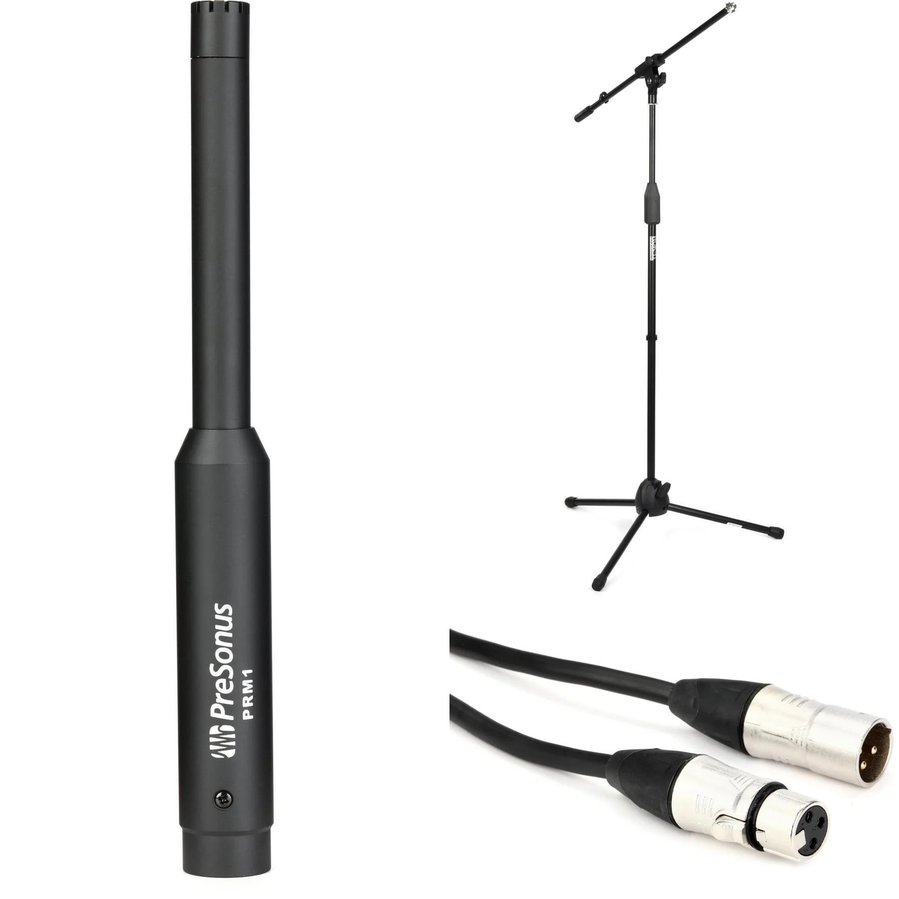 PreSonus PRM1 全向电容测量麦克风，含支架和线缆