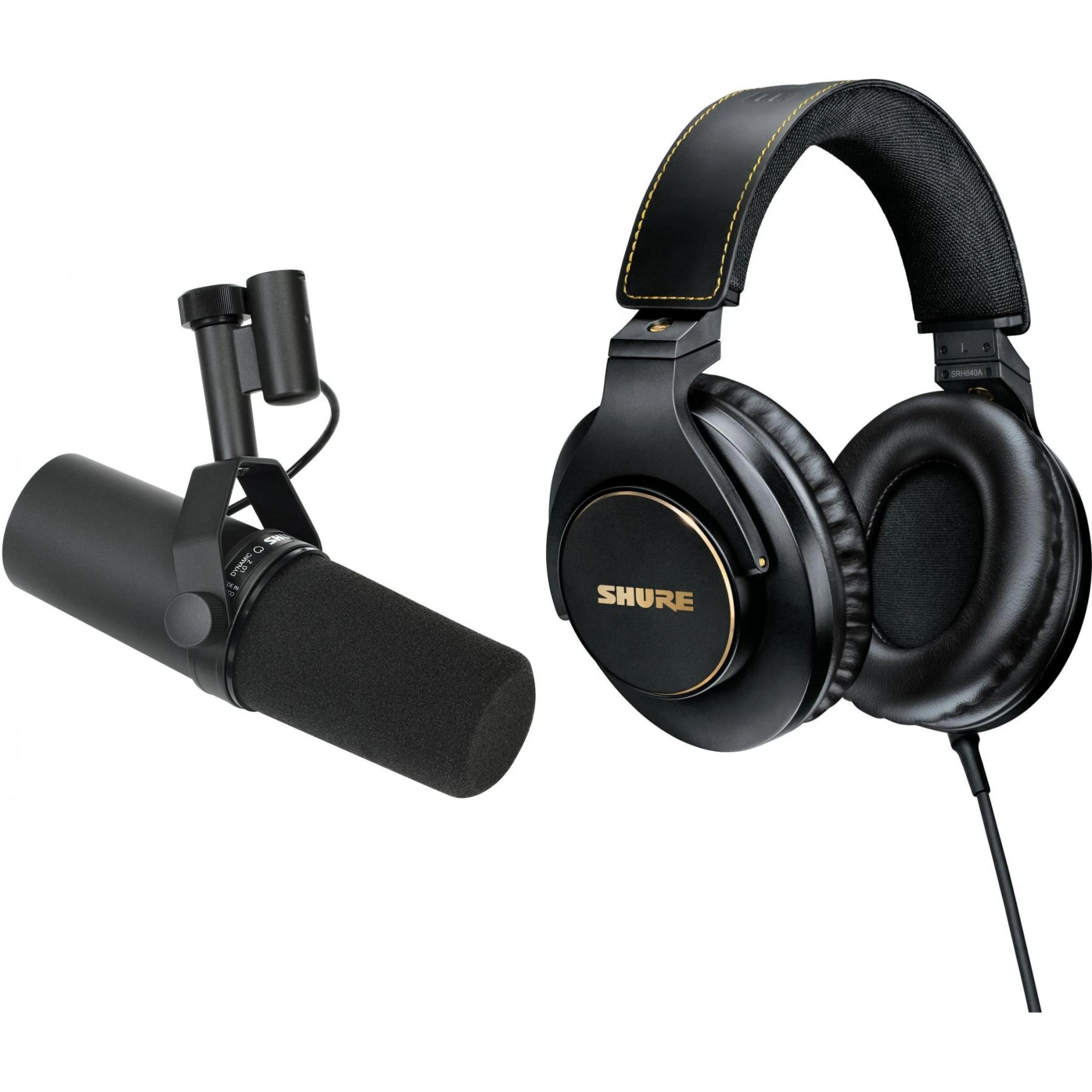 Shure SM7B 心形动圈人声麦克风和耳机套装