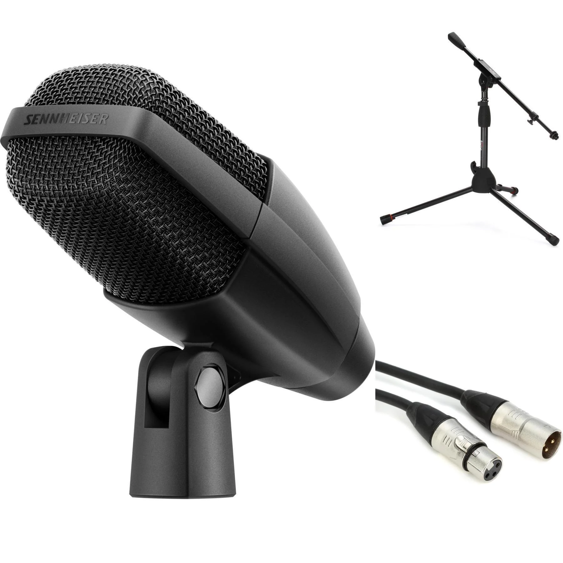 Sennheiser MD 421 Kompakt 麦克风，含短支架