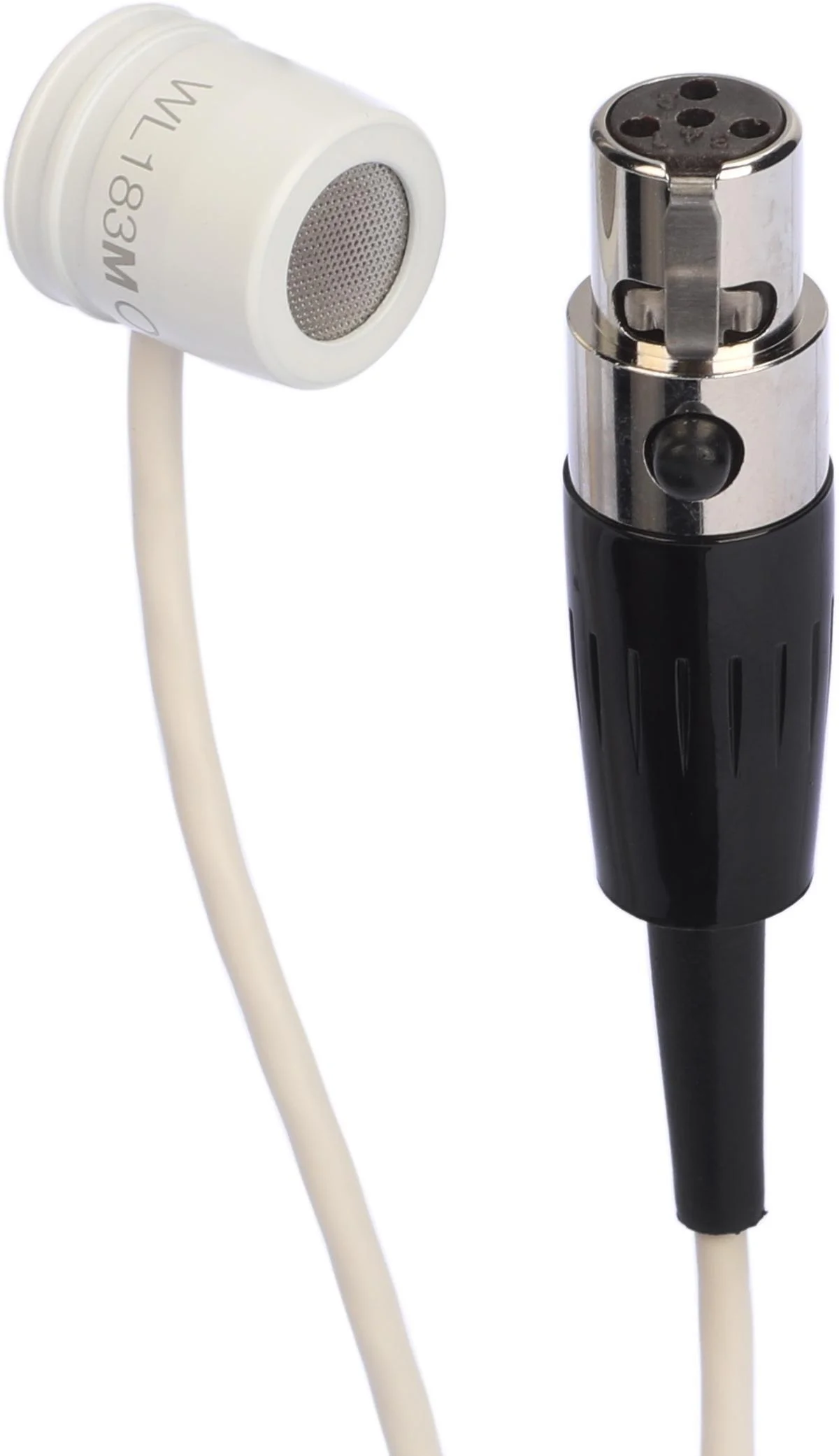 Shure WL183m 全指向领夹麦克风，带 TA4F 接头 - 白色
