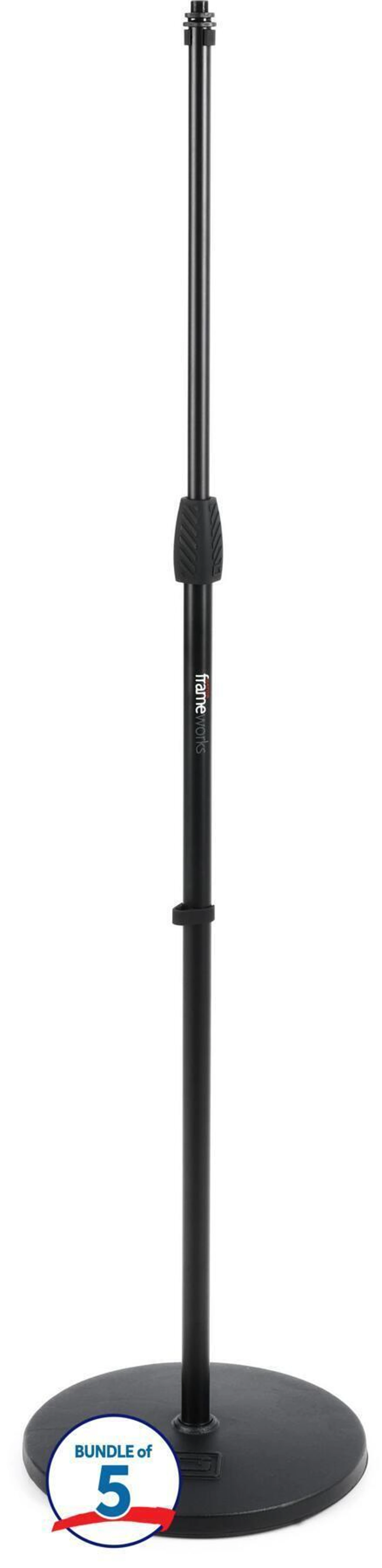 Gator Frameworks GFW-MIC-1200 标准 12英寸圆底麦克风支架（5只装）