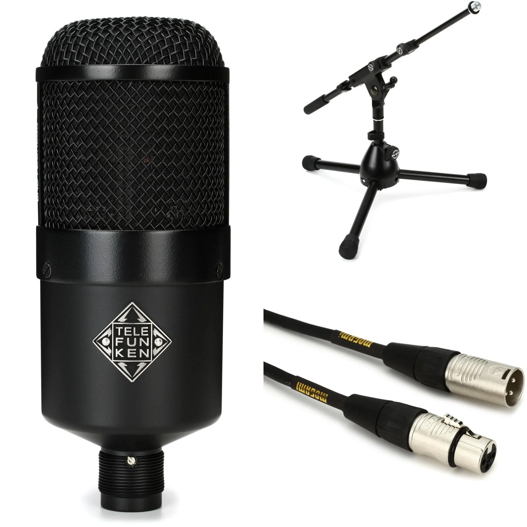 Telefunken M82 心形动圈底鼓麦克风，含支架和线缆