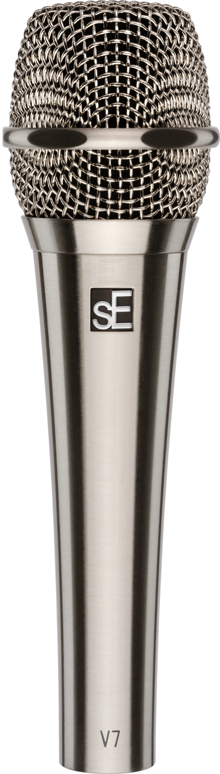 sE Electronics V7 镍色动圈超心形手持人声麦克风 - 拉丝镍