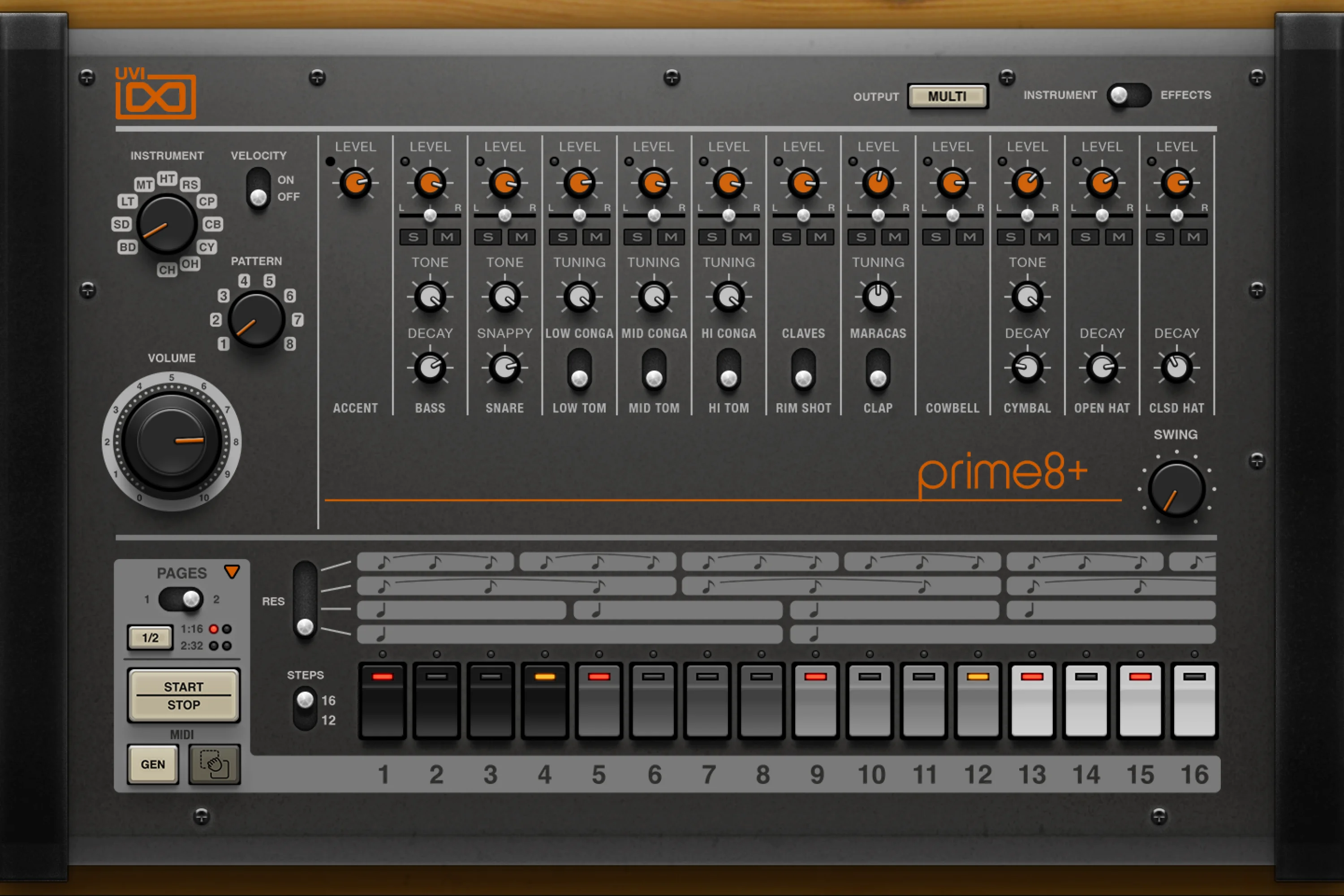 UVI Prime 8+ 软件鼓机