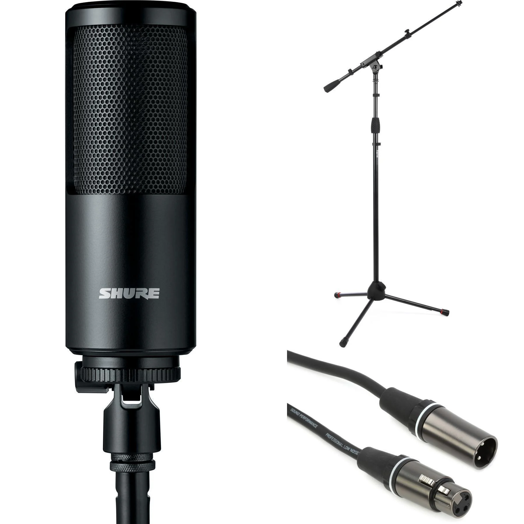 Shure SM4 双振膜电容家用录音麦克风，带支架