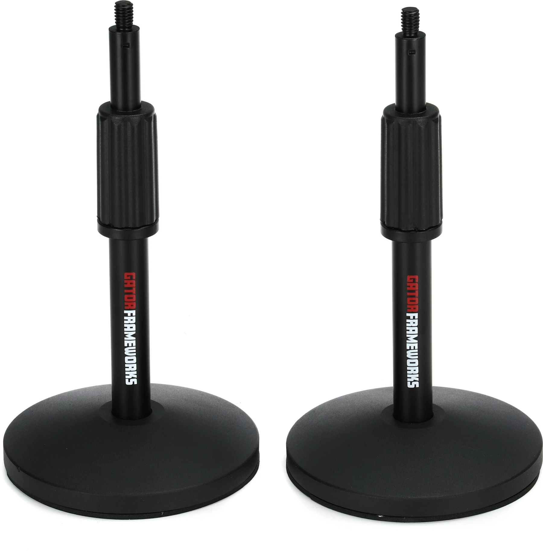Gator Frameworks GFW-MIC-DESKTOP-2PK 桌面麦克风支架 2个装，含 XLR 线缆