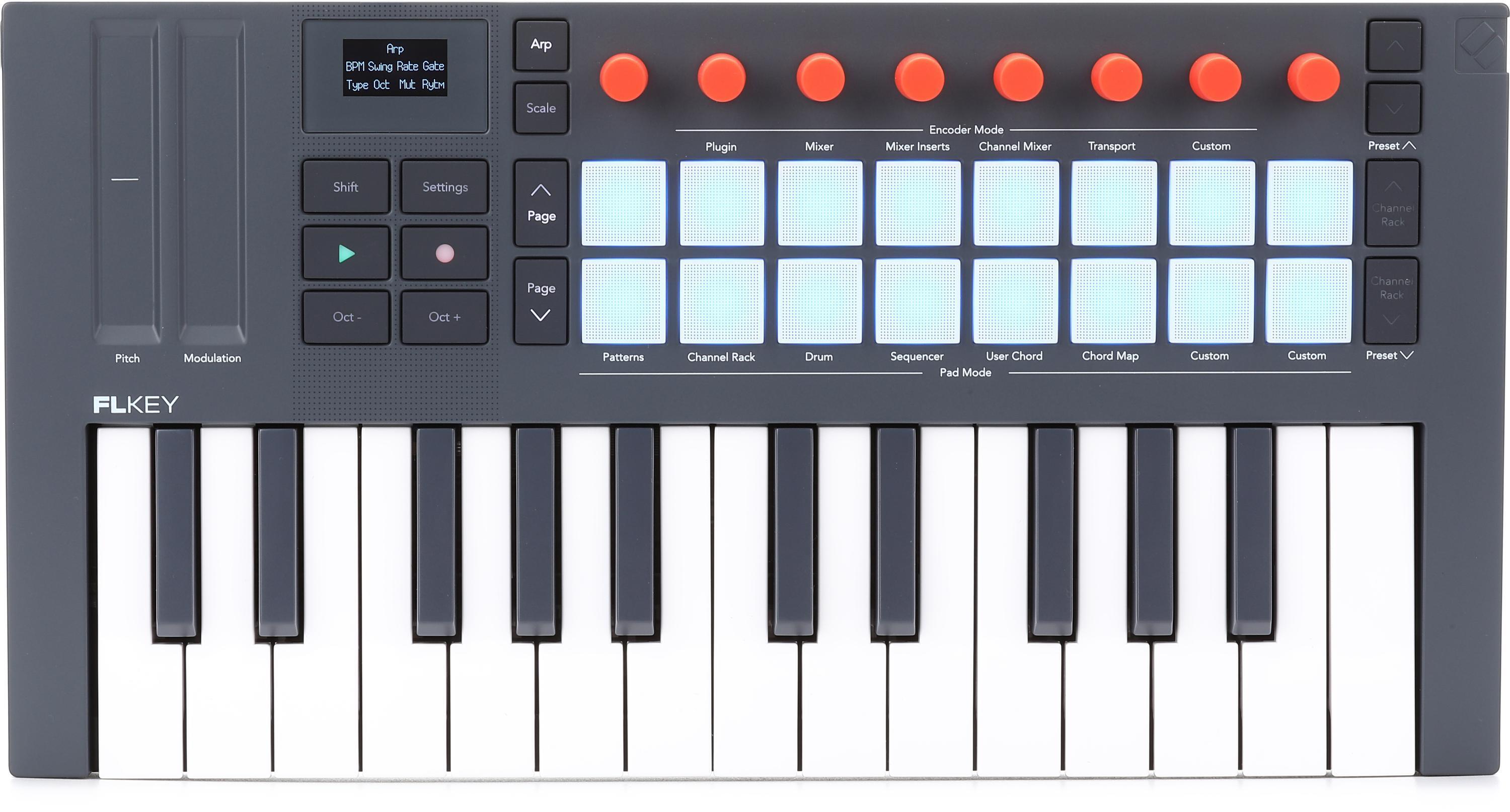 Novation FLkey 2 Mini 25 25键MIDI键盘控制器适用FL Studio