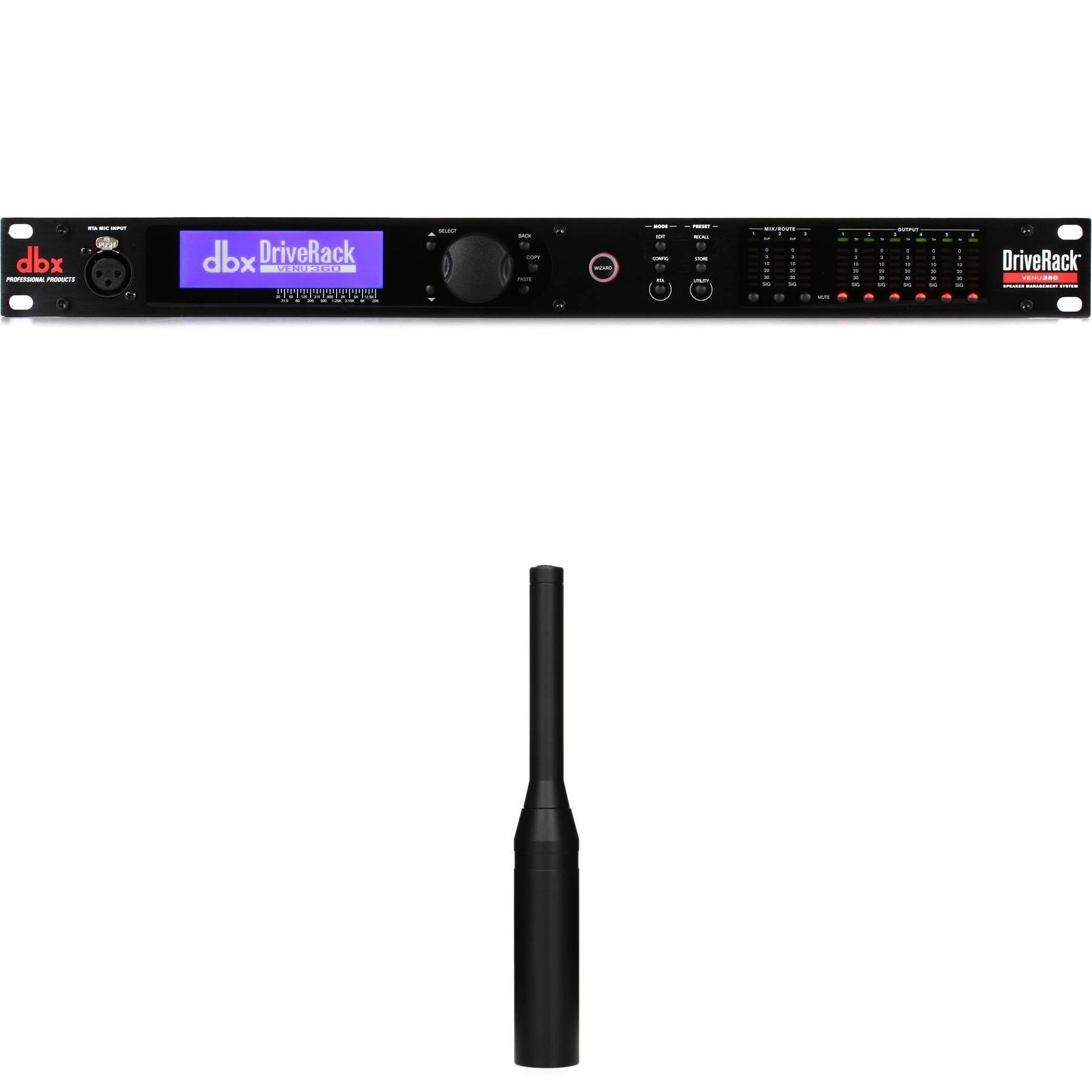 dbx DriveRack VENU360 带测量麦克风的扬声器管理处理器