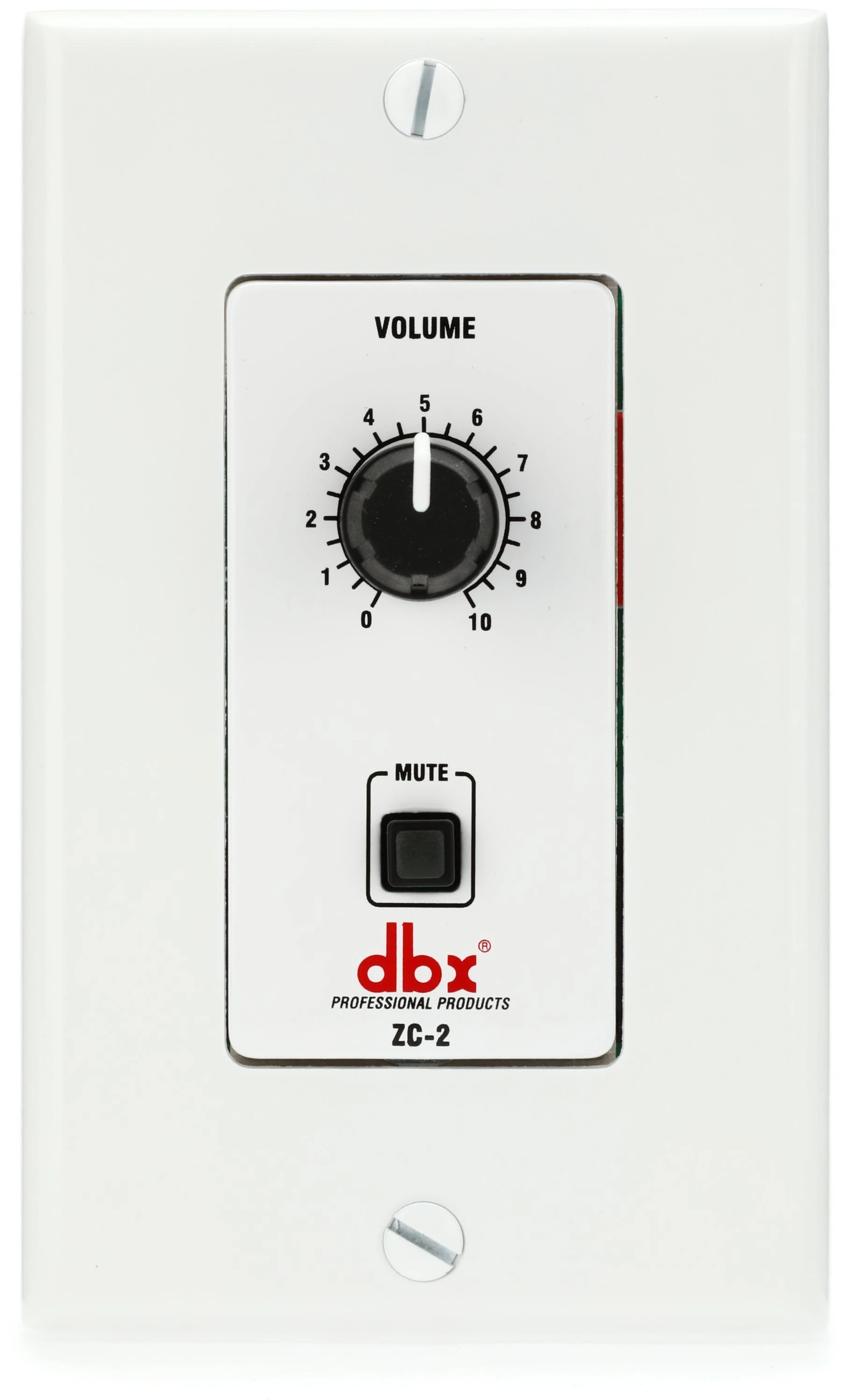 dbx ZC2 带音量旋钮和静音按钮的壁挂式分区控制器