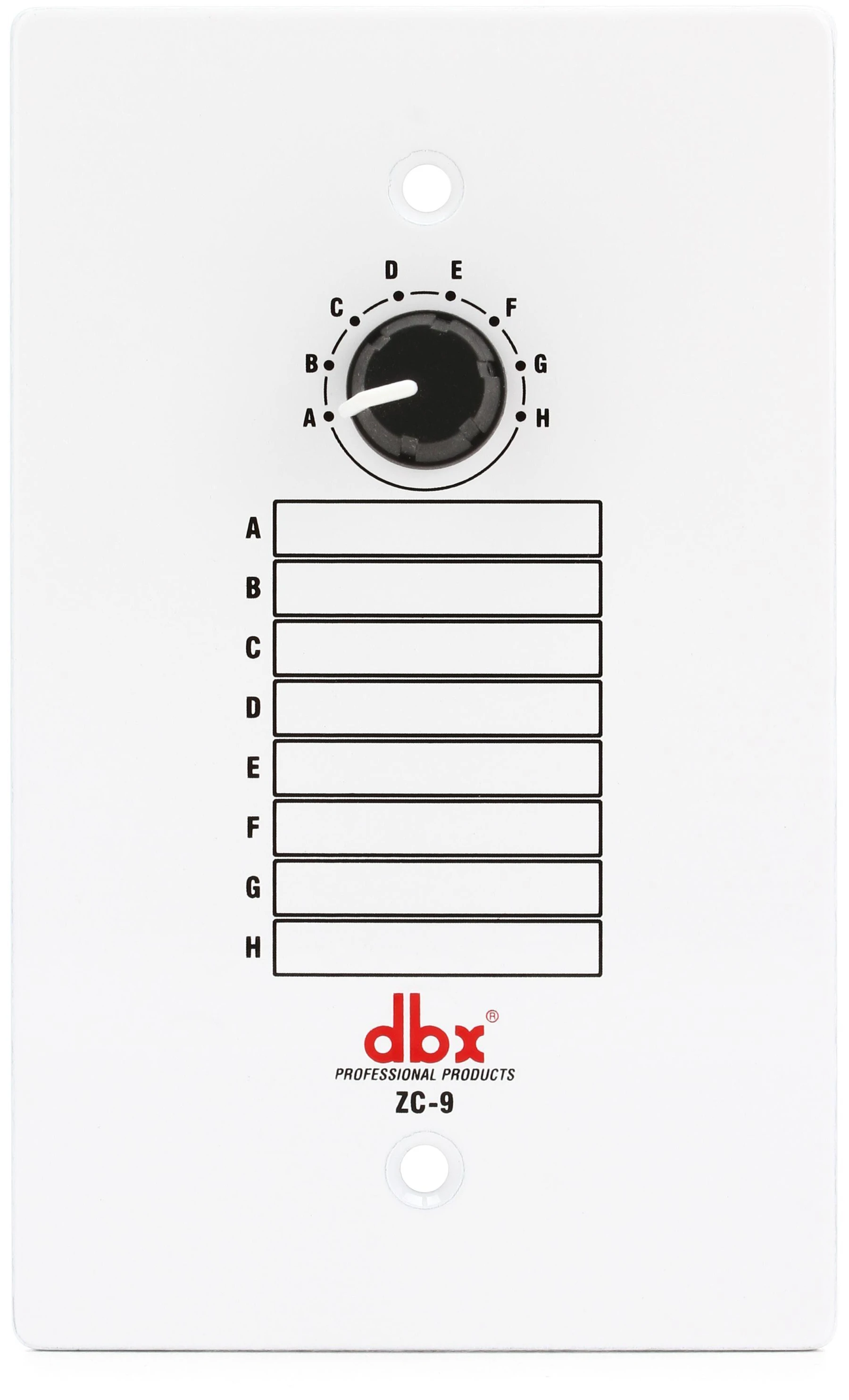 dbx ZC9 带八档选择开关的壁挂式分区控制器