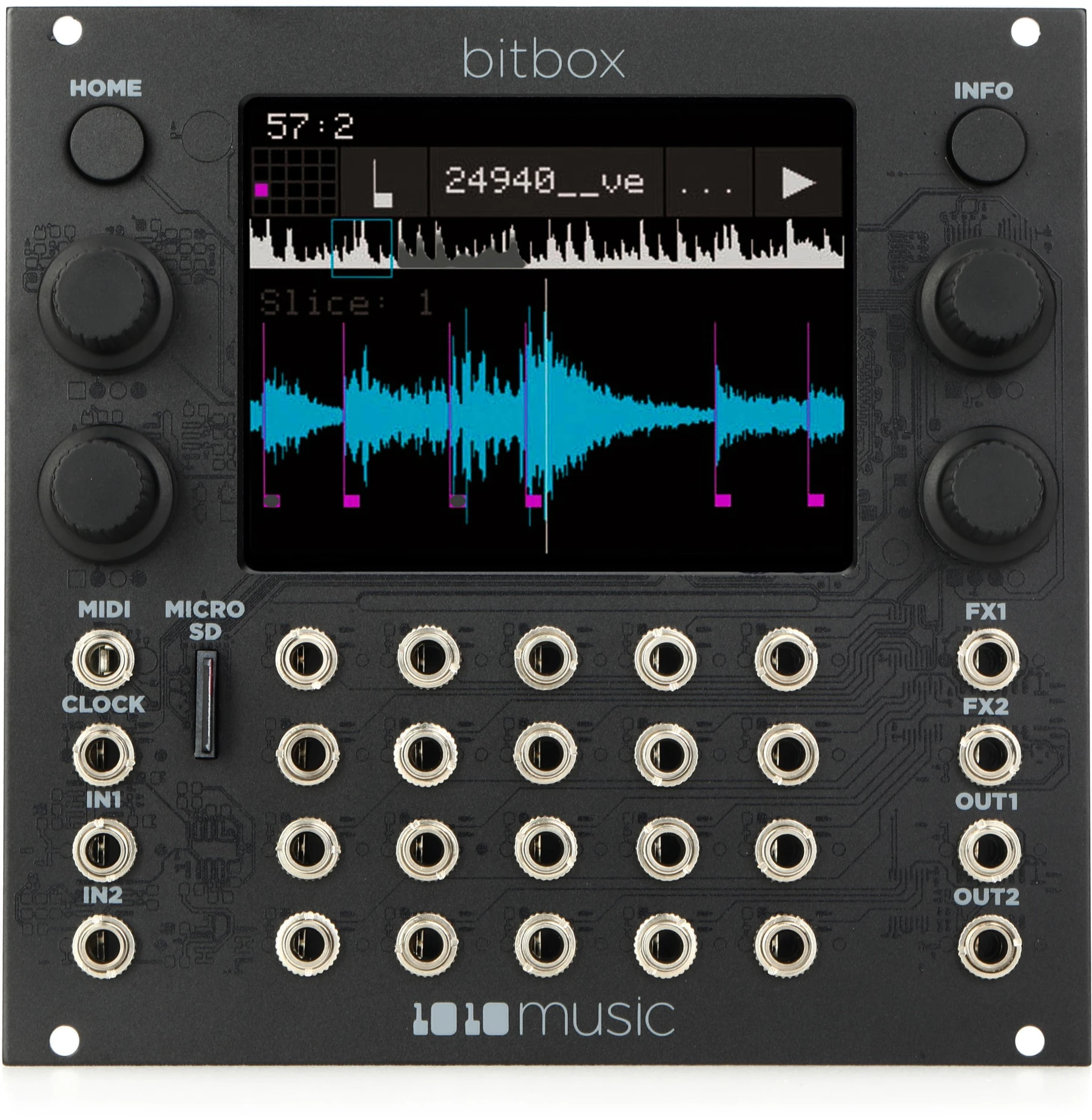 1010music Bitbox mk2 Eurorack 带触摸屏演奏型采样器 - 黑色