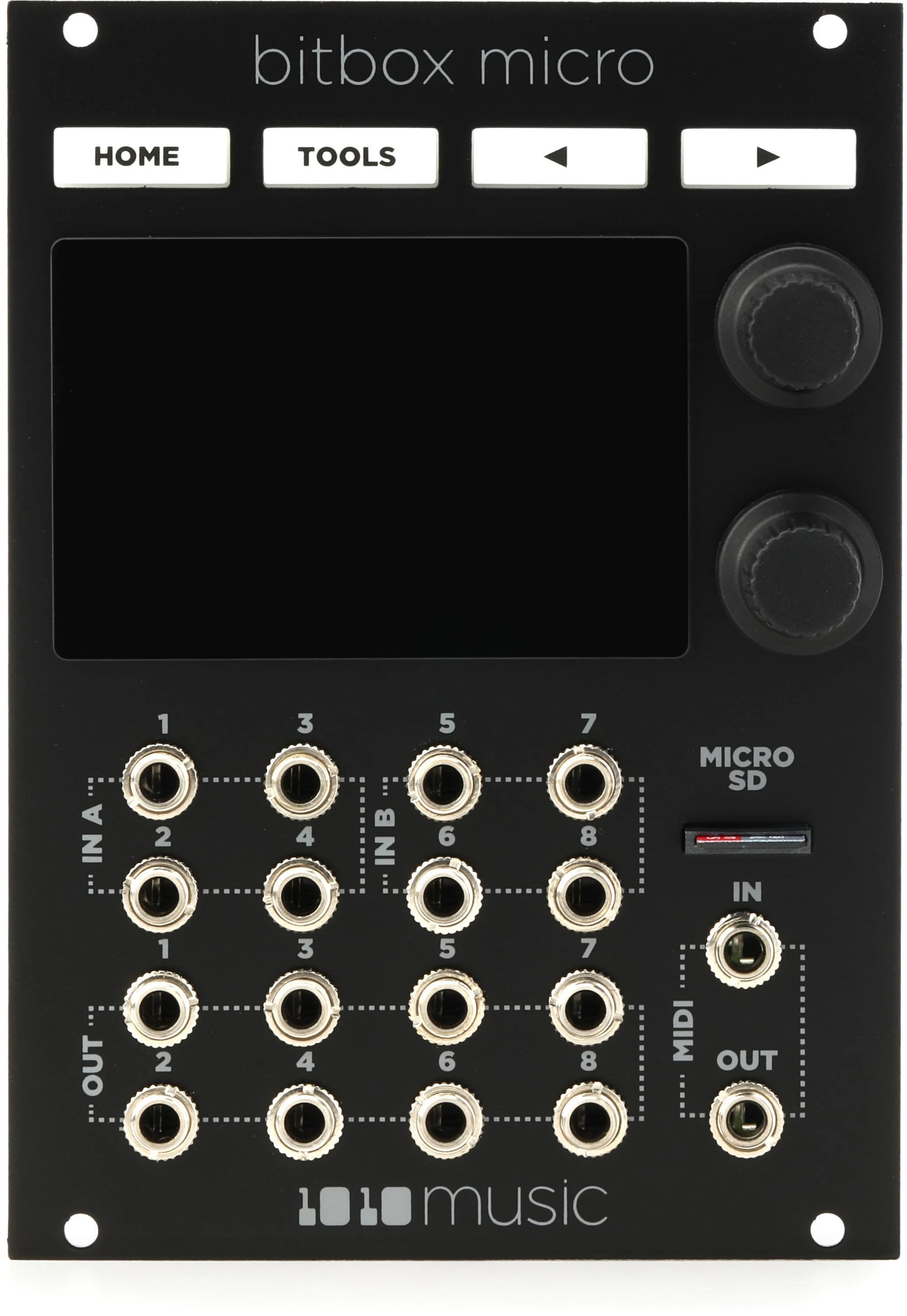 1010music Bitbox Micro Eurorack 带触摸屏紧凑型采样器 - 黑色