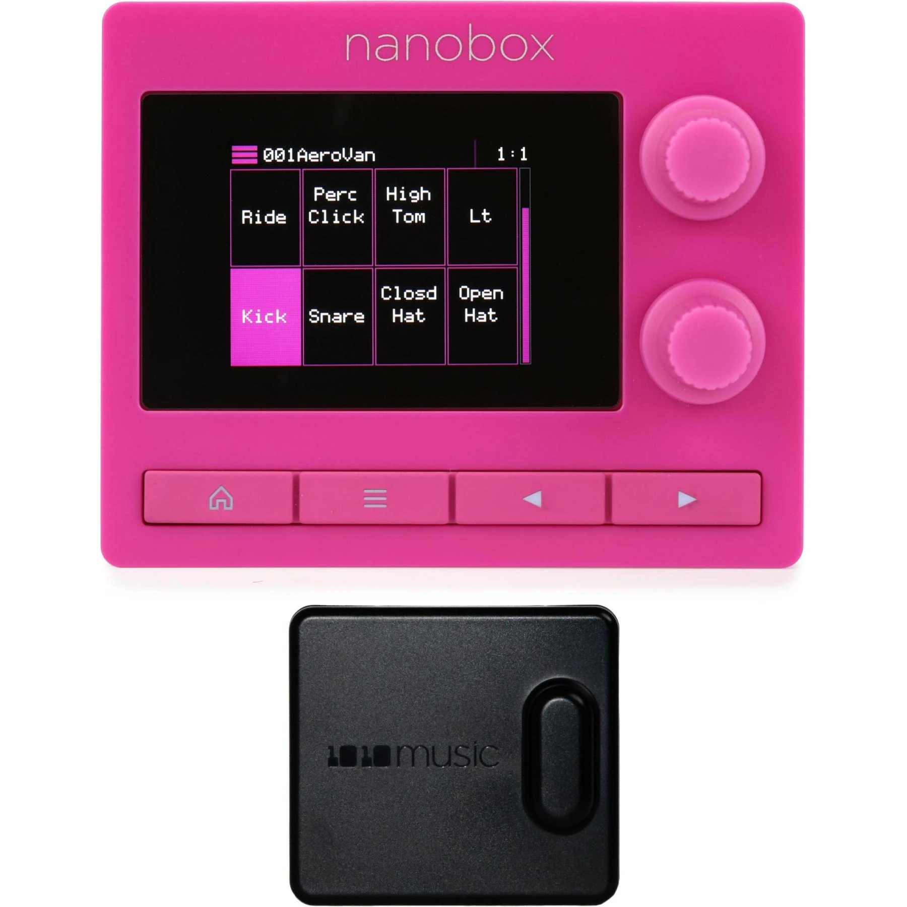 1010music Nanobox Razzmatazz 超紧凑型鼓合成器（含电池盒）