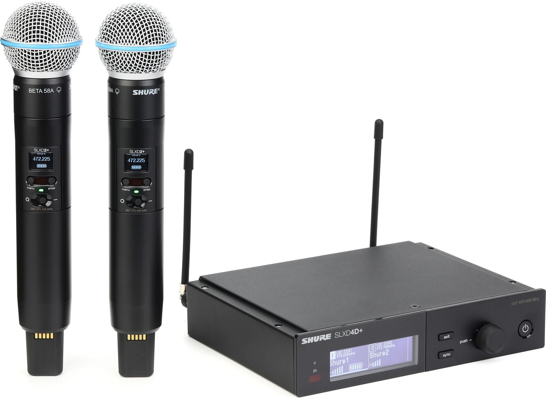 Shure SLXD24D+/B58 数字无线手持系统 - G57 频段