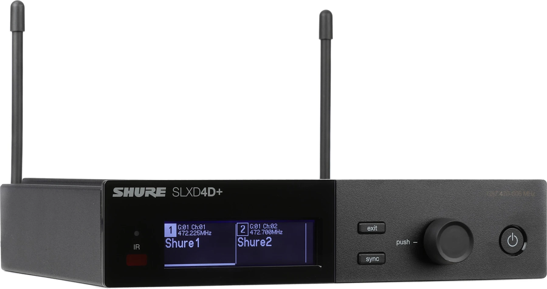 Shure SLXD4D+ 双通道数字无线接收机 - G57 频段