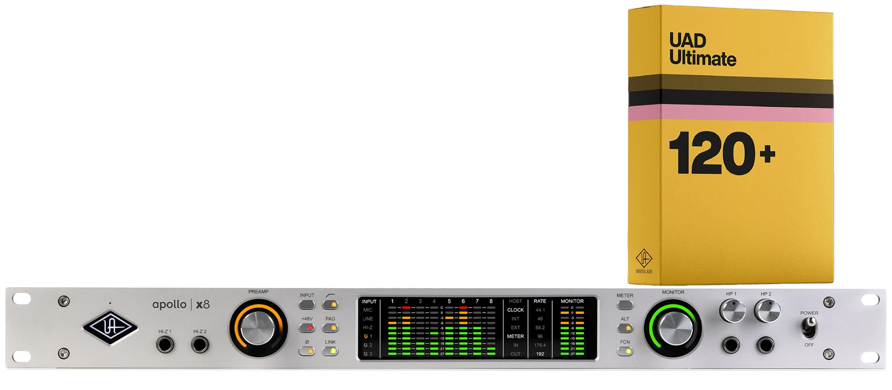 Universal Audio Apollo x8 第二代 Essentials+ 雷雳音频接口－完整插件套装