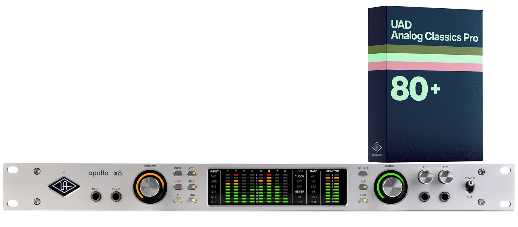 Universal Audio Apollo x8 第二代 Essentials+ 雷雳音频接口－Unison Analog Classics Pro 套装