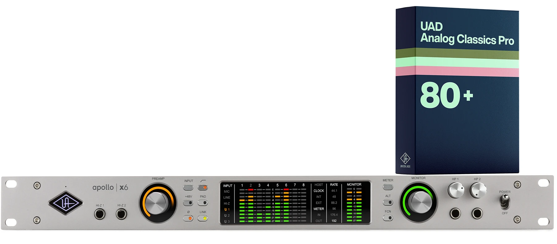 Universal Audio Apollo x6 第二代 Essentials+ 雷雳音频接口－Unison Analog Classics Pro 套装