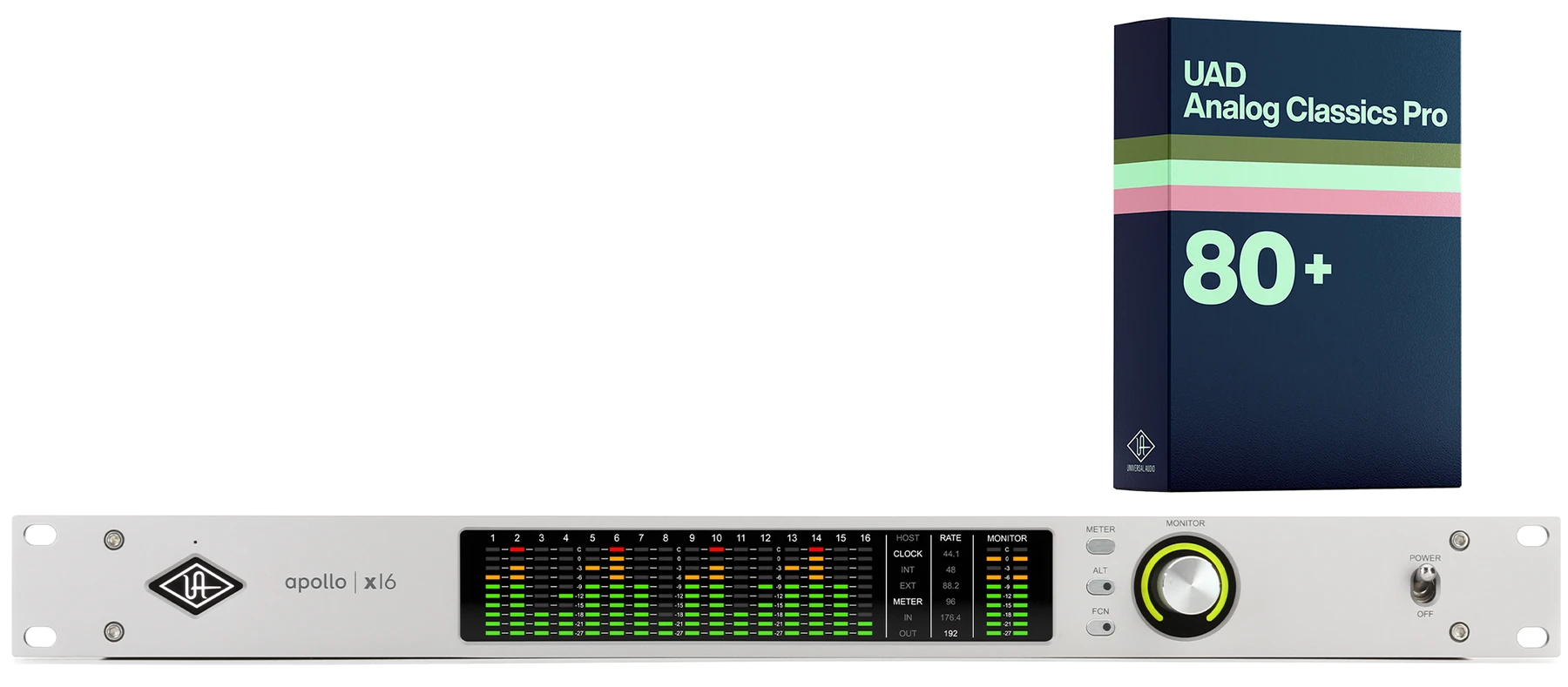 Universal Audio Apollo x16 第二代 Essentials+ 雷雳音频接口－Unison Analog Classics Pro 套装