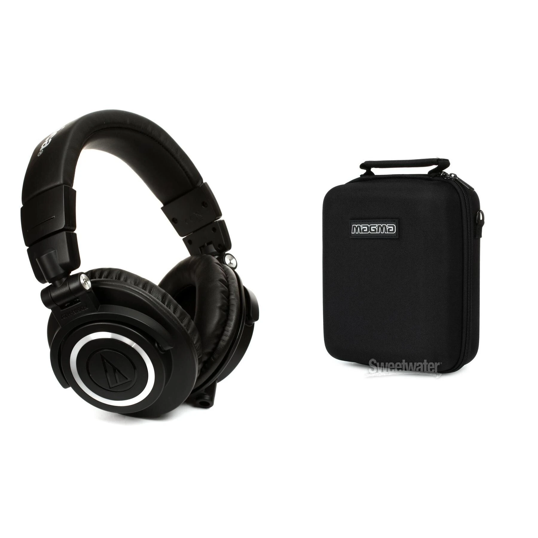 铁三角 ATH-M50x 封闭式录音室监听耳机（含收纳盒套装）