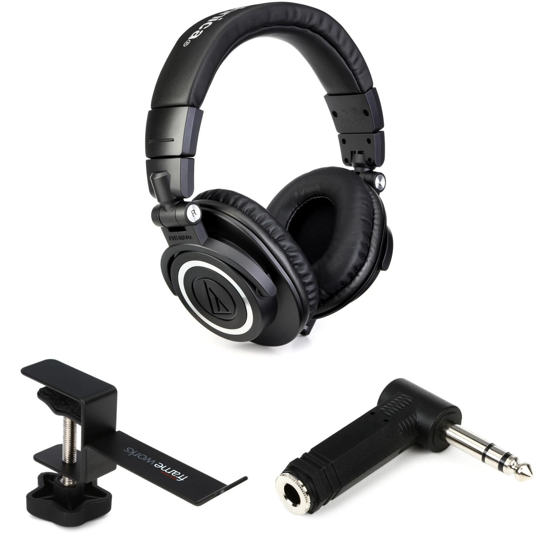 铁三角 ATH-M50x 耳机套装（含桌面挂架）